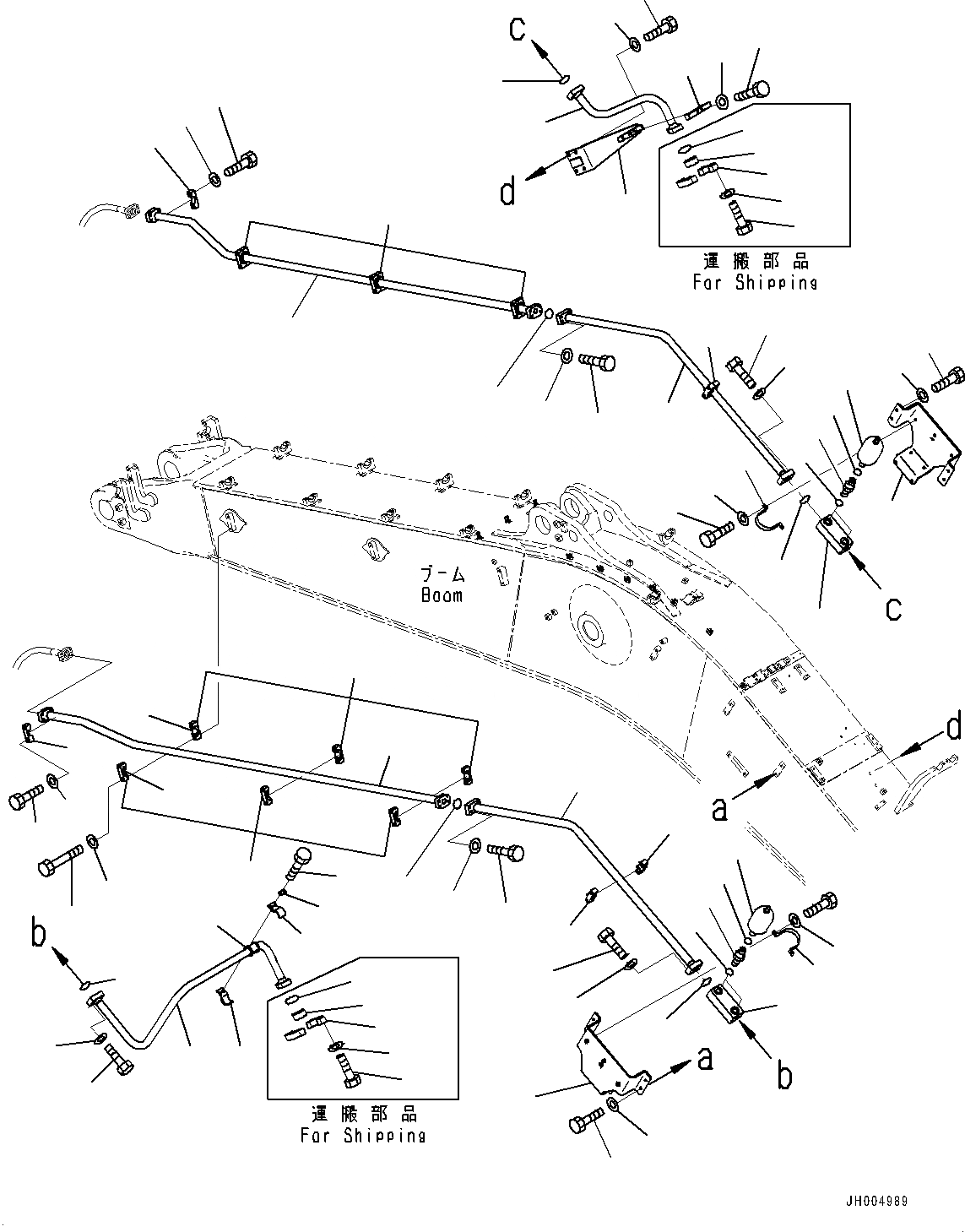 Схема запчастей Komatsu PC600LC-8R1 - СТРЕЛА, ДОПОЛН. ГИДРОЛИНИЯ (№7-) СТРЕЛА, 7MM, -НАВЕСН. ОБОРУД, ГИДРОМОЛОТ И АККУМУЛЯТОР, С СТРЕЛА И РУКОЯТЬ ГИДРАВЛ DRIFT PREВЕНТИЛЯТОРION КЛАПАН