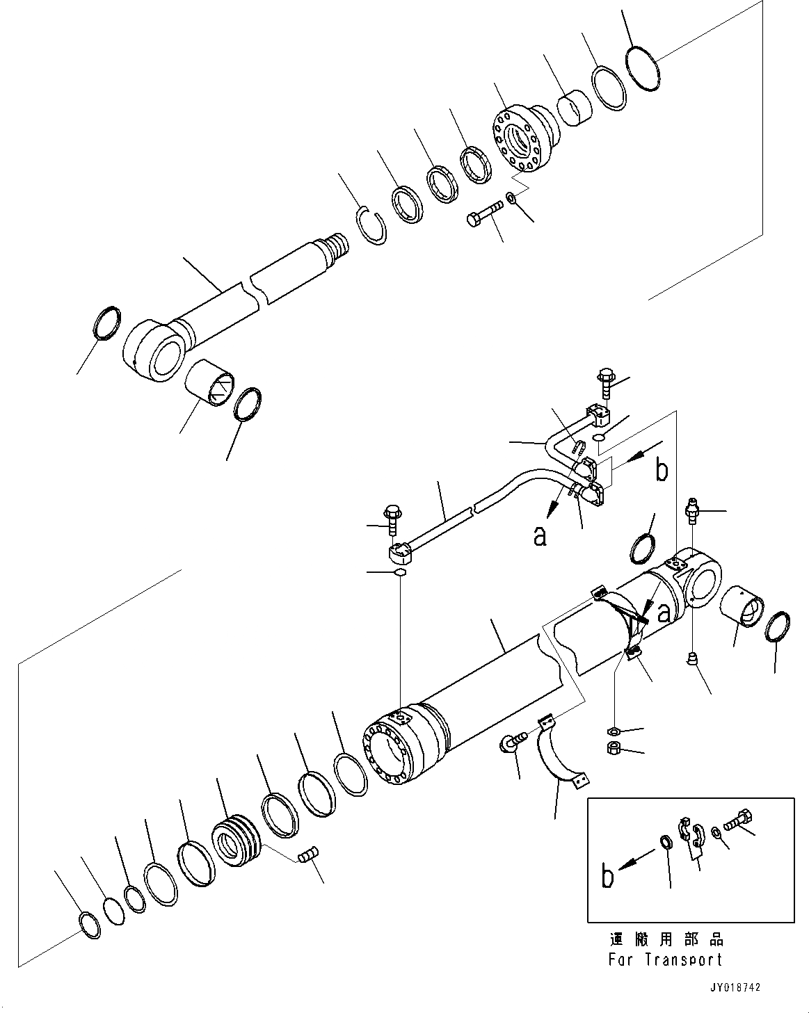 Схема запчастей Komatsu PC600LC-8R1 - ПРЯМАЯ ЛОПАТА БЛОК, ЦИЛИНДР СТРЕЛЫ, ЛЕВ. (№7-) ПРЯМАЯ ЛОПАТА БЛОК