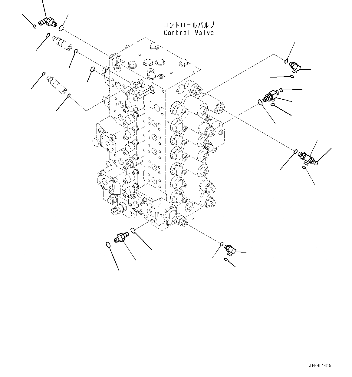 Схема запчастей Komatsu HB215LC-1M0 - УПРАВЛЯЮЩ. КЛАПАН, СОЕДИНИТЕЛЬН. ЧАСТИ (/) (№-) УПРАВЛЯЮЩ. КЛАПАН, -СЕРВИСНЫЙ КЛАПАН