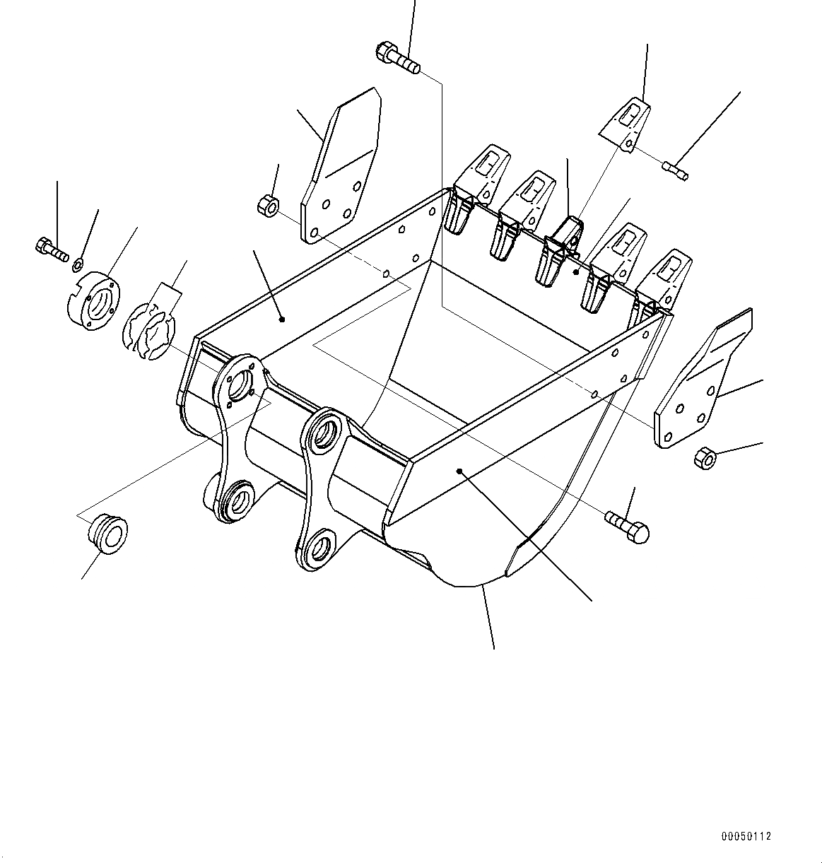 Схема запчастей Komatsu HB215LC-1M0 - КОВШ (№-) КОВШ, .8M, MM ШИР., ГОРИЗОНТАЛЬН. ПАЛЕЦ, THRUST ADJUSTMENT, БОКОРЕЗЫ