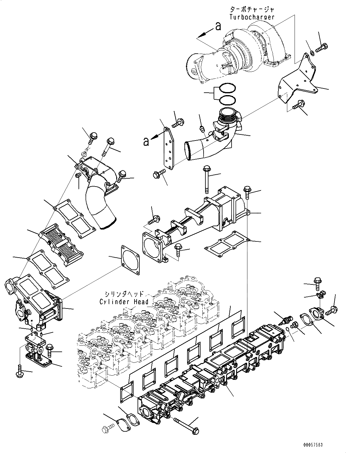 Схема запчастей Komatsu SAA6D140E-5RB - ТРУБОПРОВОД ВПУСКА ВОЗДУХА (№7-) ТРУБОПРОВОД ВПУСКА ВОЗДУХА