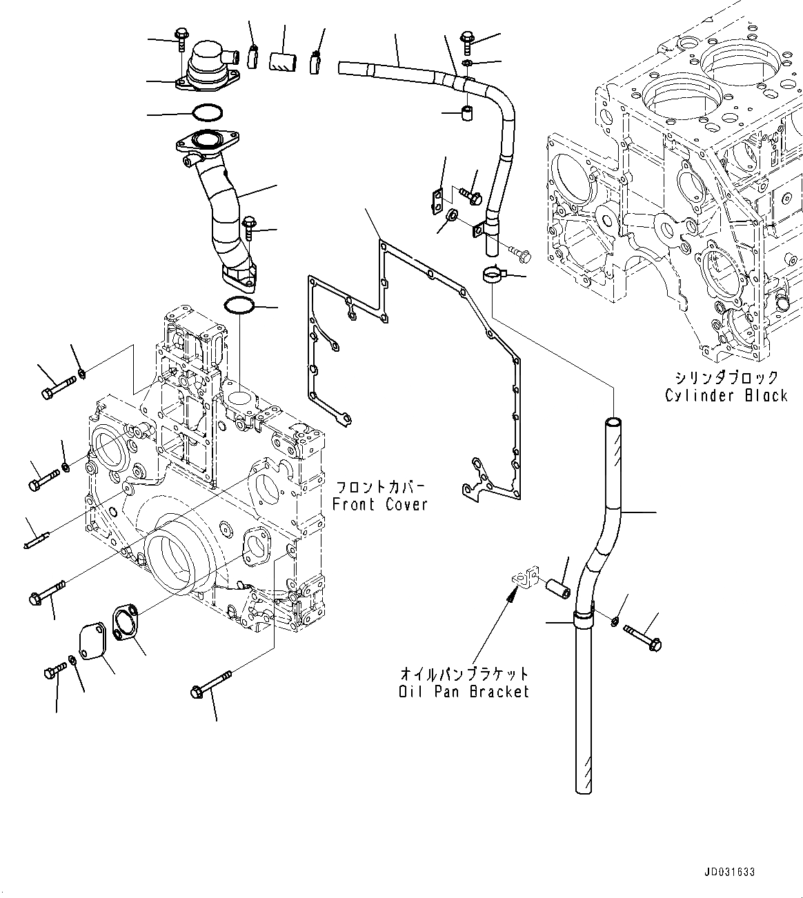 Схема запчастей Komatsu SAA6D140E-5RB - ЭЛЕМЕНТЫ ПЕРЕДН. КРЫШКИ (№7-) ЭЛЕМЕНТЫ ПЕРЕДН. КРЫШКИ