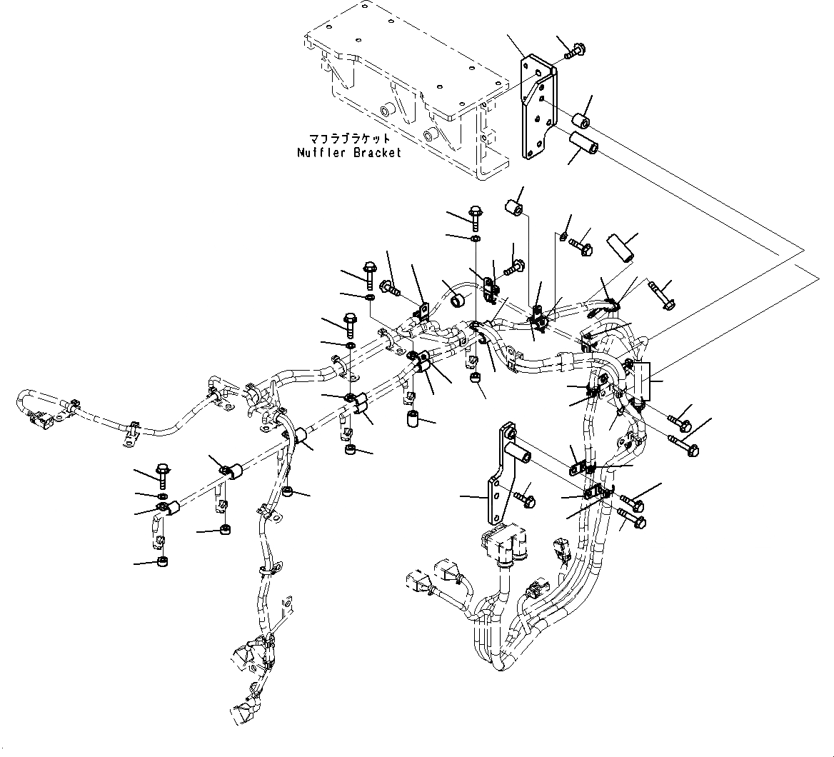 Схема запчастей Komatsu SAA6D140E-5RB - ПРОВОДКА, (/) (№7-) ПРОВОДКА