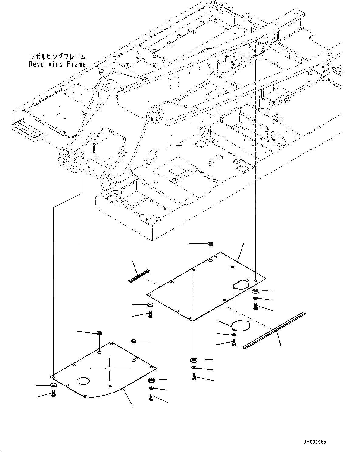 Схема запчастей Komatsu PC300-8M0 - НИЖН. КРЫШКА, (/) (№8-) НИЖН. КРЫШКА, БЕЗ ЗАПРАВОЧН.LING НАСОС
