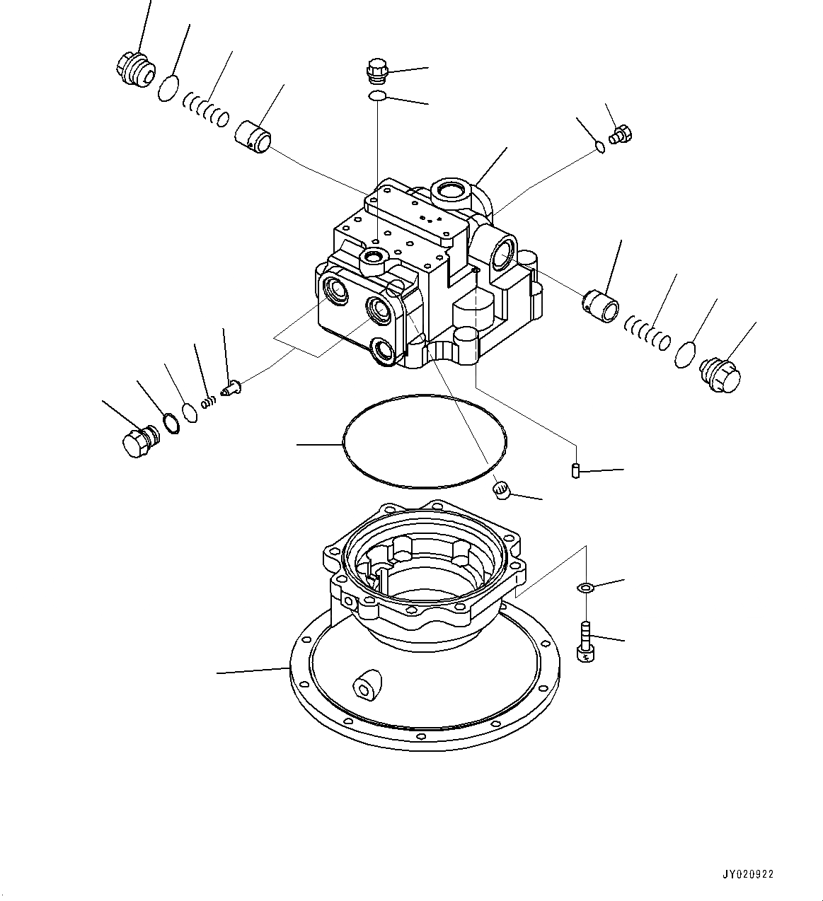 Схема запчастей Komatsu PC300-8M0 - МЕХАНИЗМ ПОВОРОТА И МОТОР, МОТОР ПОВОРОТА (/) (№8-) МЕХАНИЗМ ПОВОРОТА И МОТОР, ДЛЯ ИНДОНЕЗИЯ