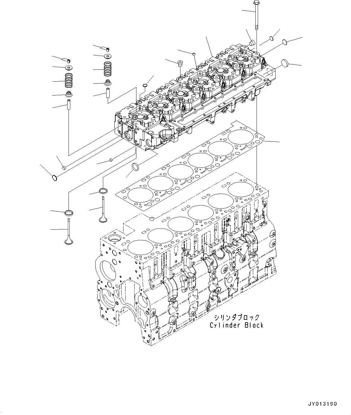 Схема запчастей Komatsu SAA6D114E-3F - ГОЛОВКА ЦИЛИНДРОВ (№87-) ГОЛОВКА ЦИЛИНДРОВ