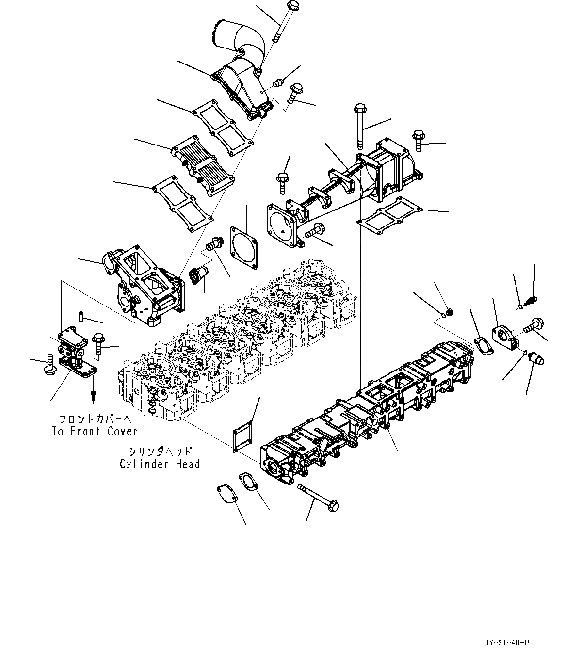 Схема запчастей Komatsu SAA6D140E-5J - ТРУБОПРОВОД ВПУСКА ВОЗДУХА И СОЕДИН-Е (№9-) ТРУБОПРОВОД ВПУСКА ВОЗДУХА И СОЕДИН-Е