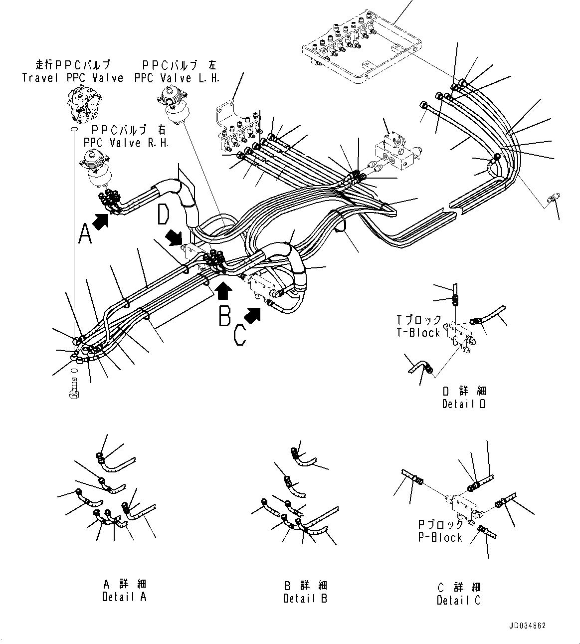 Схема запчастей Komatsu PC800-8R1 - КАБИНА, ПОЛ, ПРОПОРЦИОНАЛЬН. PRESSURE УПРАВЛ-Е (PPC) КЛАПАН ТРУБЫ (№7-) КАБИНА, EOPS КАБИНА, ПРАВ. И ЗАДН. ФИКС. ОКНА, ПРЯМАЯ ЛОПАТА CONFIGURATION
