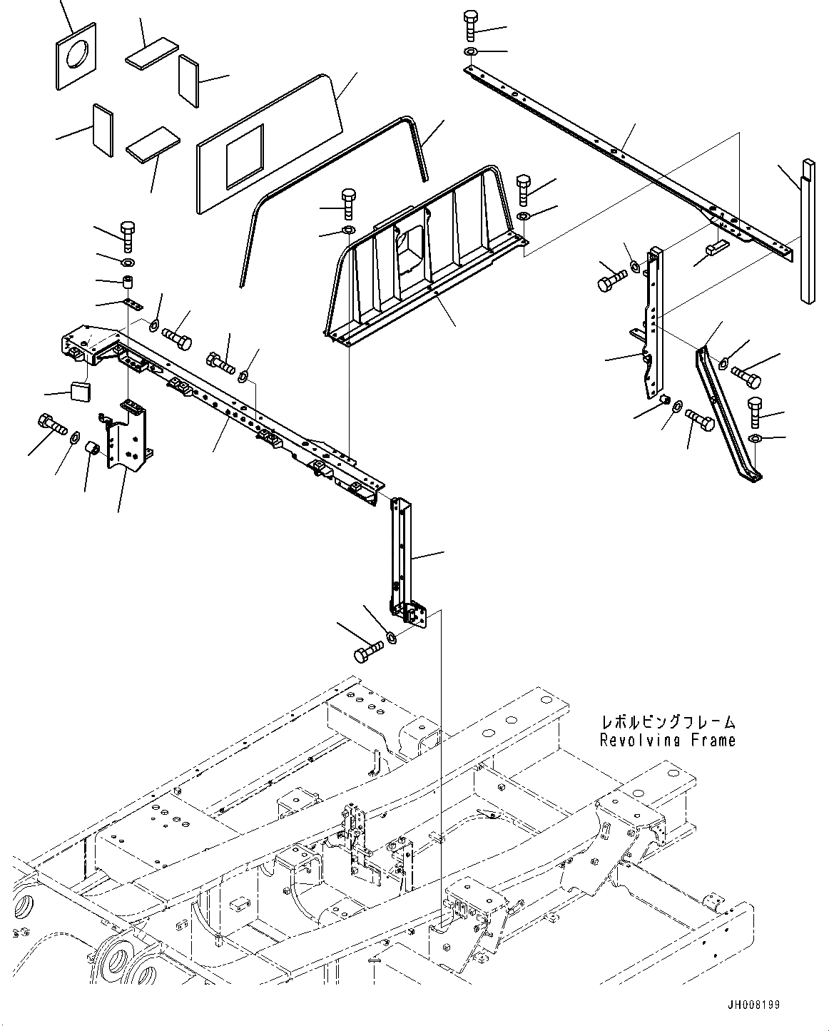 Схема запчастей Komatsu PC800SE-8R1 - РАМА (№7-) РАМА, EXTRA BAD ТОПЛИВН. И ПЛОХ. ТОПЛИВО СПЕЦ-ЯIFICATION, ВОДН.+DUST, ДОПОЛН. ФИЛЬТР.