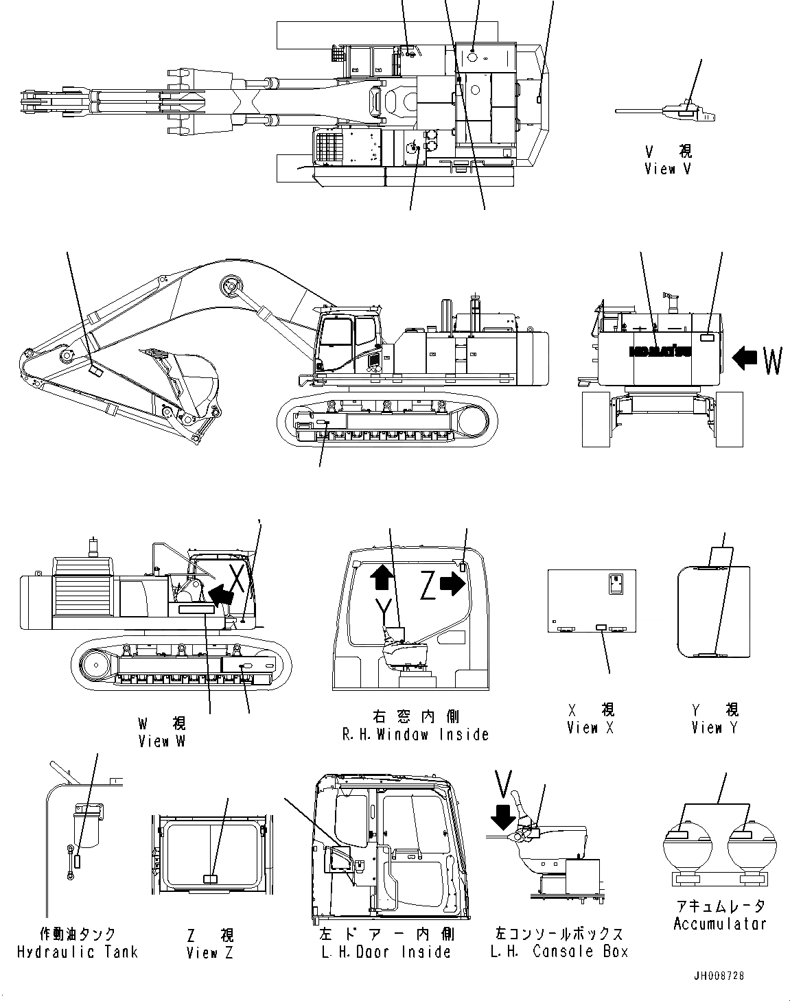 Схема запчастей Komatsu PC800SE-8R1 - МАРКИРОВКА, OPERATING И ПРЕДУПРЕЖДАЮЩ. МАРКИРОВКА (№7-) МАРКИРОВКА, АРАБСК.-АНГЛ., ДЛЯ 7MM СТРЕЛА, EXTRA BAD ТОПЛИВН. И ПЛОХ. ТОПЛИВО СПЕЦ-ЯIFICATION, ВОДН.+DUST, ДОПОЛН. ФИЛЬТР.