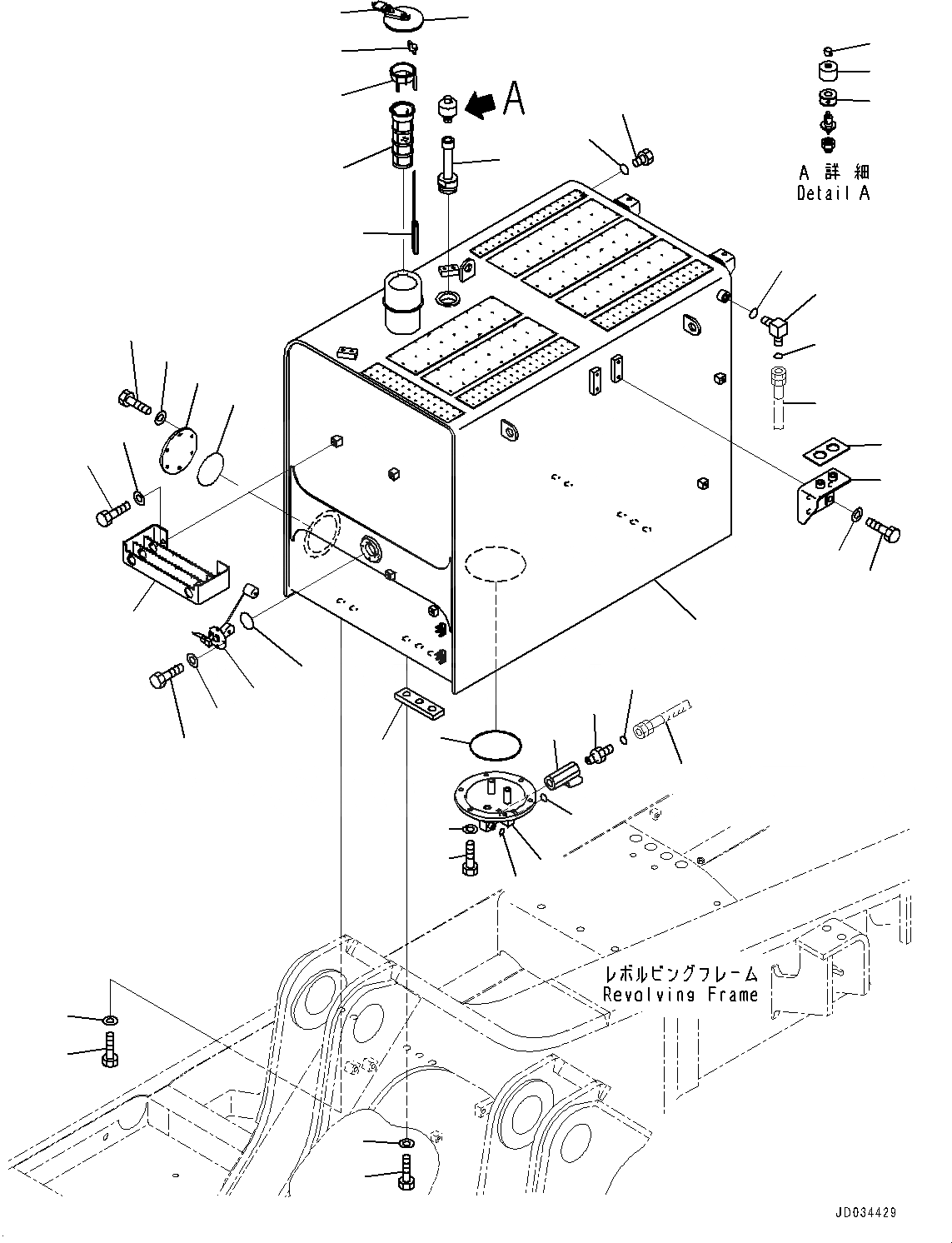 Схема запчастей Komatsu PC800LC-8R1 - ТОПЛИВН. БАК. (№7-) ТОПЛИВН. БАК., С ТОПЛИВН. БЫСТР. ЗАПРАВ. СИСТЕМА