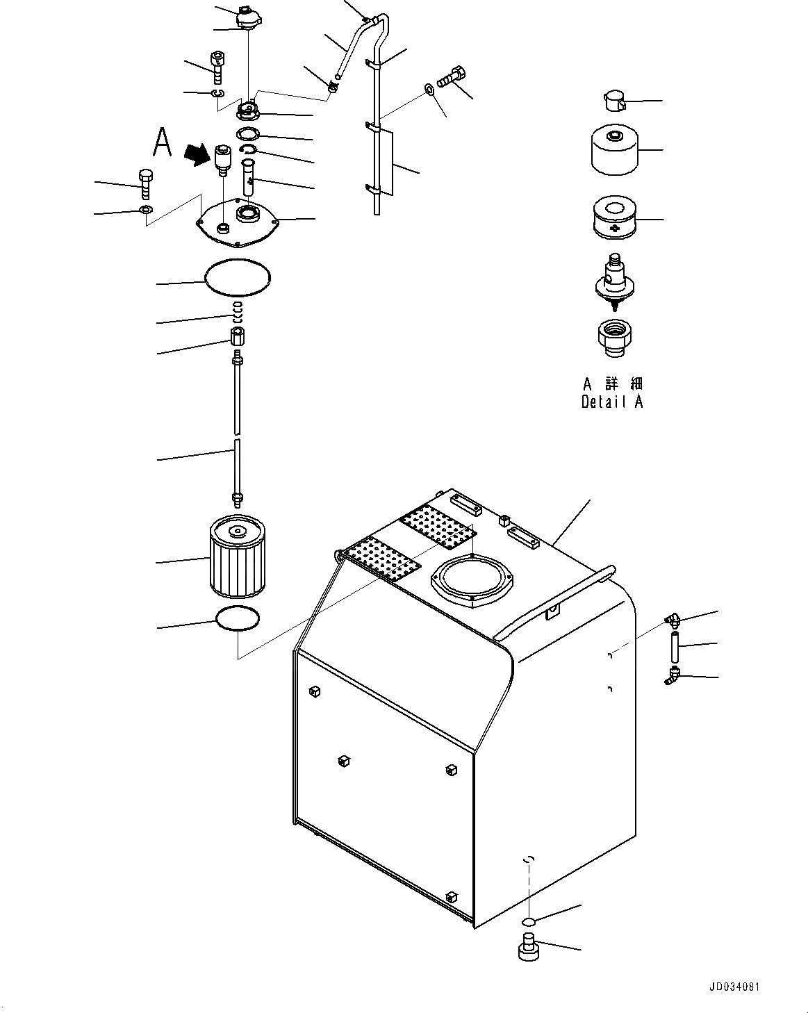 Схема запчастей Komatsu PC800LC-8R1 - ГИДР. БАК., БАК (№7-) ГИДР. БАК., КРЫШКА МАСЛОНАЛИВНОГО ПАТРУБКА БЛОКИРОВКА И КРЫШКИБЛОКИР.