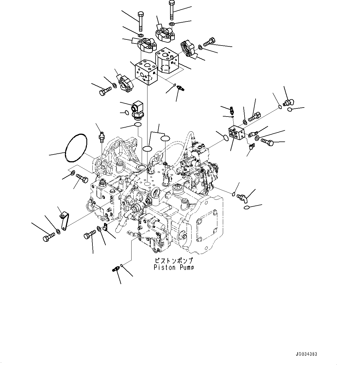 Схема запчастей Komatsu PC800LC-8R1 - ПОРШЕНЬ НАСОС, СОЕДИНИТ. ЧАСТИ (№7-) ПОРШЕНЬ НАСОС
