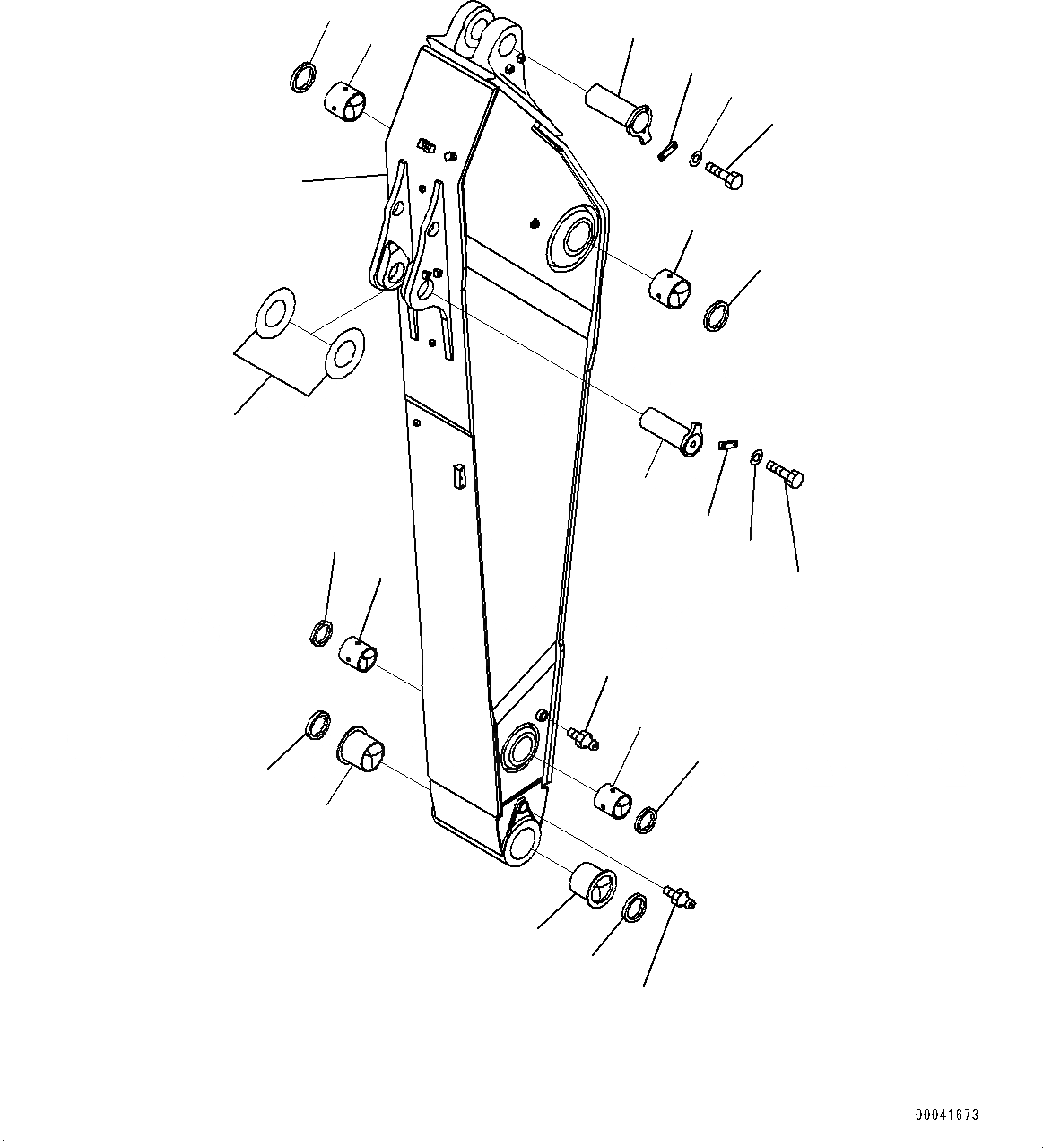 Схема запчастей Komatsu PC800LC-8R1 - РУКОЯТЬ, РУКОЯТЬ И ПАЛЕЦ (№7-) РУКОЯТЬ, MM