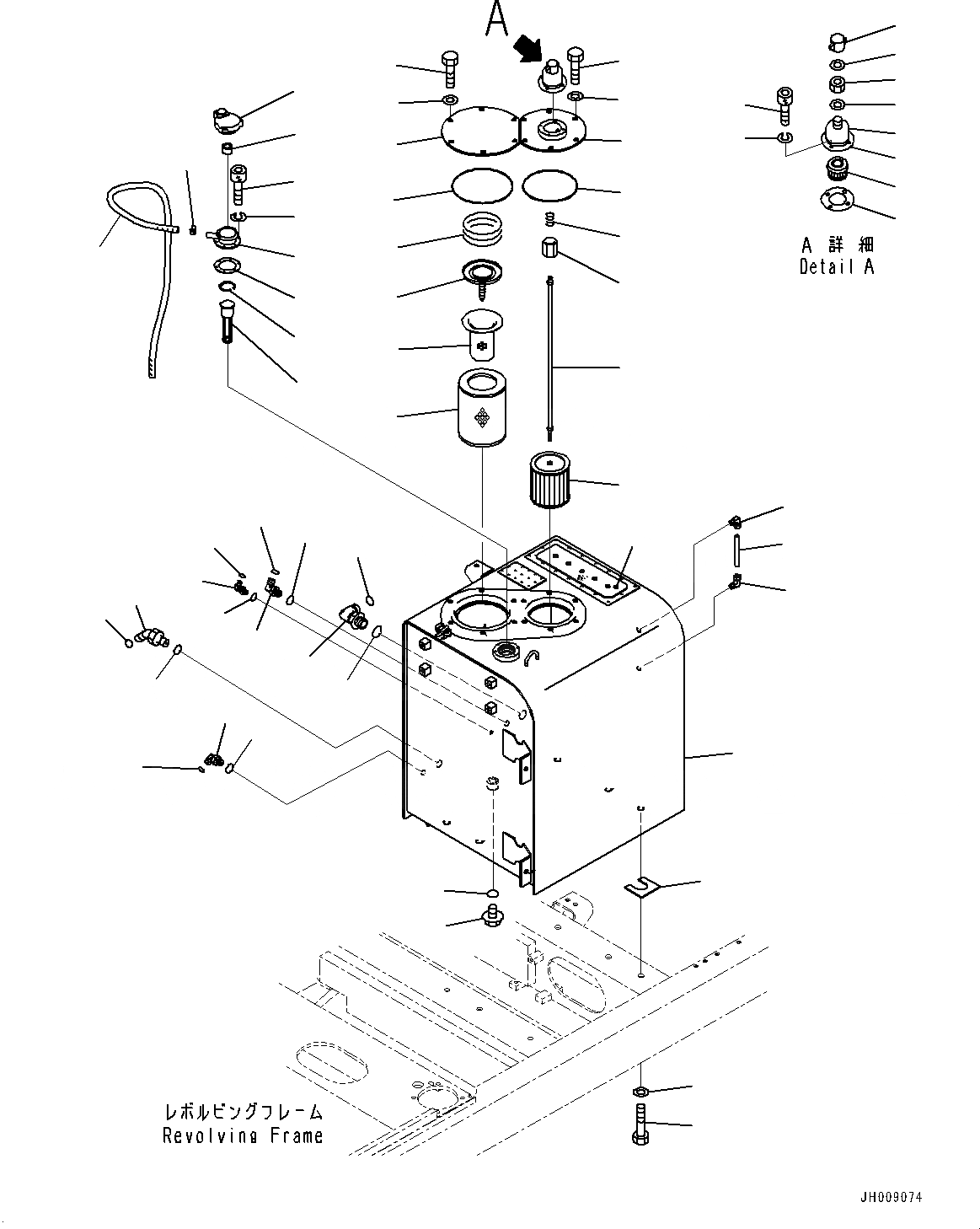 Схема запчастей Komatsu PC300LC-8M0 - ГИДР. БАК. (№8-) ГИДР. БАК.