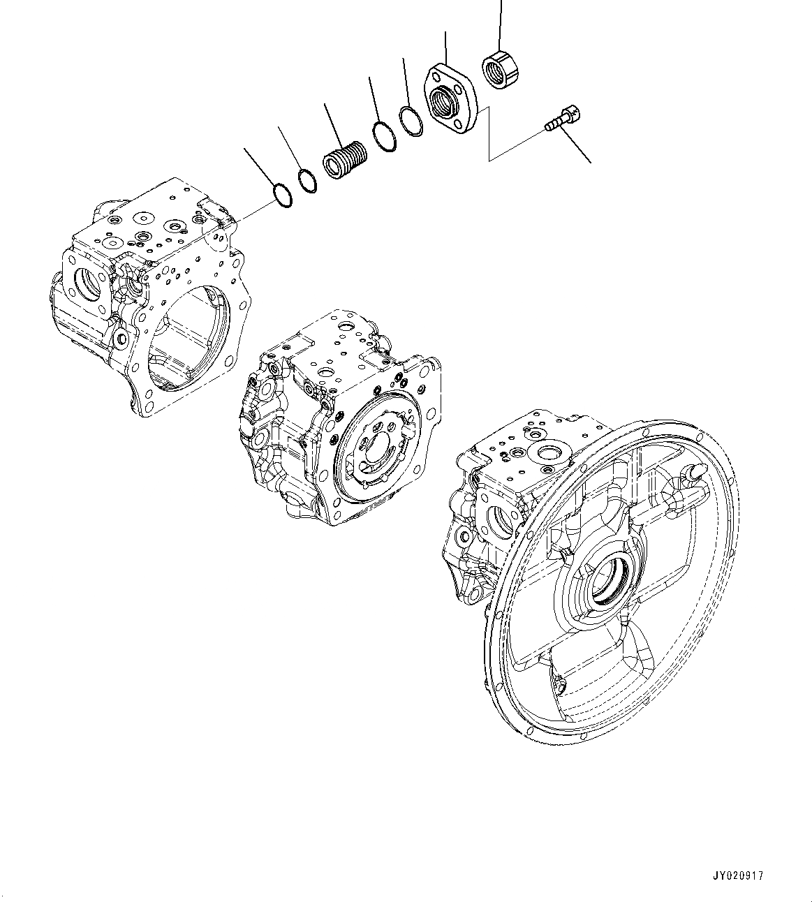 Схема запчастей Komatsu PC300LC-8M0 - ПОРШЕНЬ НАСОС, ВНУТР. ЧАСТИ (9/) (№8-) ПОРШЕНЬ НАСОС