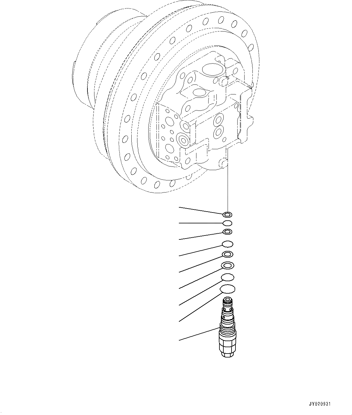 Схема запчастей Komatsu PC300LC-8M0 - МОТОР ХОДА И КОНЕЧНАЯ ПЕРЕДАЧА, МОТОР ХОДА , ПРАВ. (/) (№8-) МОТОР ХОДА И КОНЕЧНАЯ ПЕРЕДАЧА