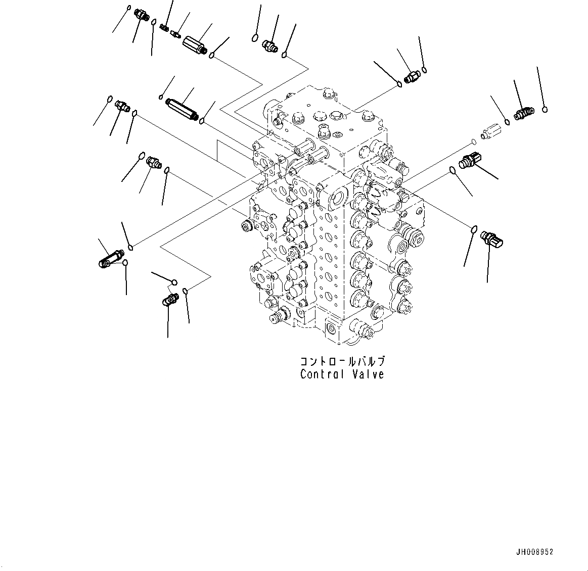 Схема запчастей Komatsu PC350-8M0 - УПРАВЛЯЮЩ. КЛАПАН, УПРАВЛЯЮЩ. КЛАПАН КОМПОНЕНТЫ (/) (№8-) УПРАВЛЯЮЩ. КЛАПАН, БЕЗ ДОПОЛН. АКТУАТОР ТРУБЫ, АККУМУЛЯТОР