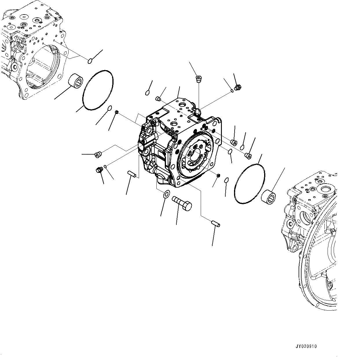 Схема запчастей Komatsu PC350-8M0 - ПОРШЕНЬ НАСОС, ВНУТР. ЧАСТИ (/) (№8-) ПОРШЕНЬ НАСОС