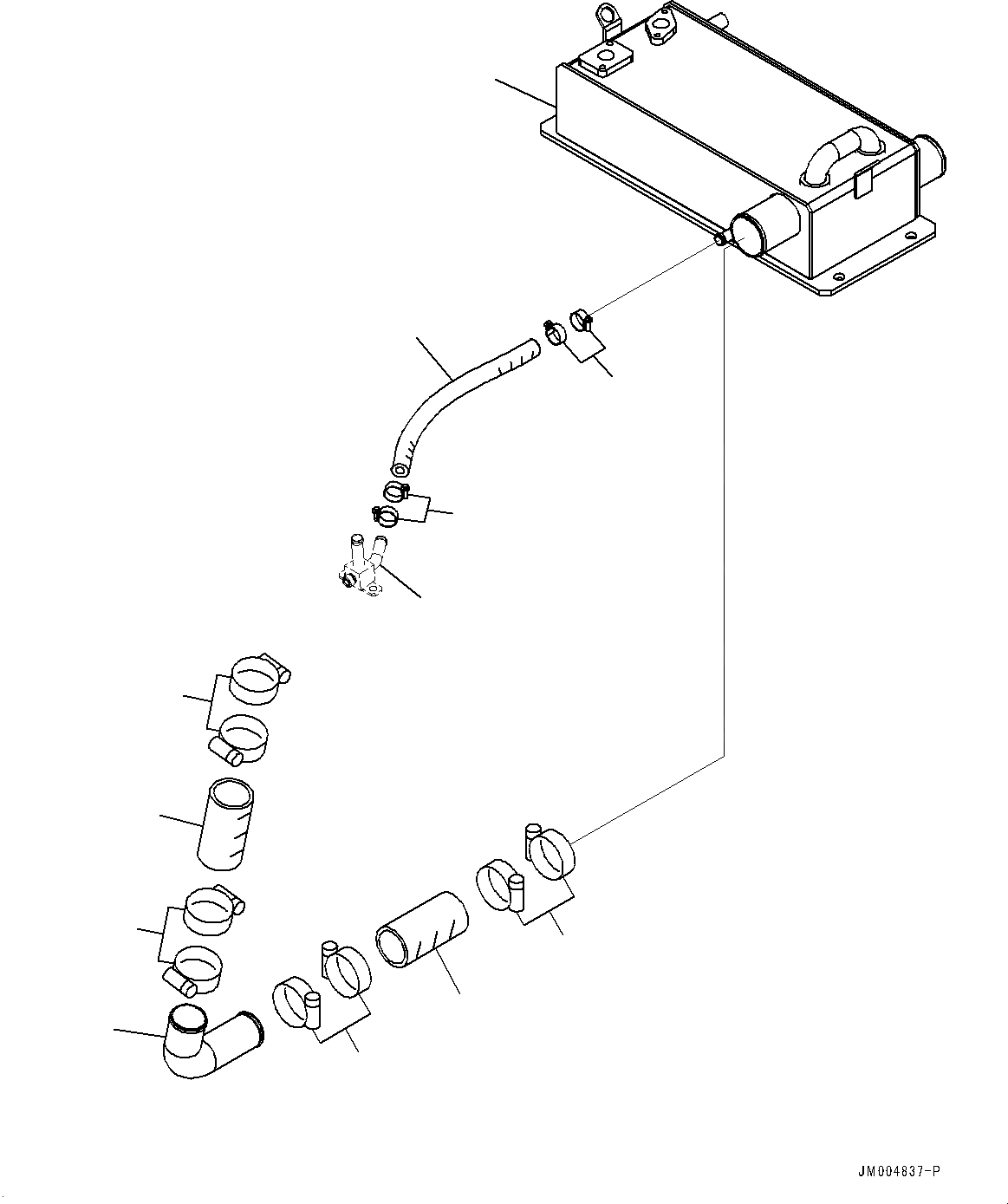 Схема запчастей Komatsu WA600-6 - ЛИНИИ МАСЛООХЛАДИТЕЛЯ, СИСТЕМА ТРУБ РАДИАТОРА (№-) ЛИНИИ МАСЛООХЛАДИТЕЛЯ
