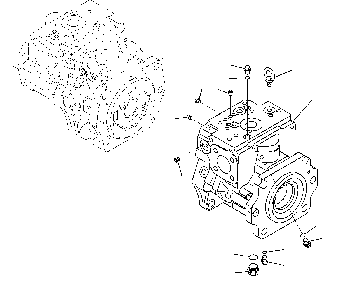 Схема запчастей Komatsu WA600-6 - ГИДРОТРАНСФОРМАТОР И ТРАНСМИССИЯ, ПОГРУЗ. НАСОС (/) (№8-) ГИДРОТРАНСФОРМАТОР И ТРАНСМИССИЯ, БЕЗ ТОРМОЗ. МАСЛ. СИСТЕМА ОХЛАЖДЕНИЯ