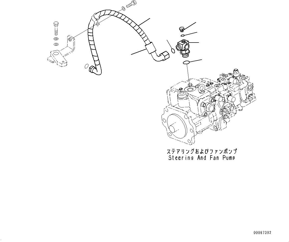 Схема запчастей Komatsu WA600-6 - ГИДРОТРАНСФОРМАТОР И ТРАНСМИССИЯ, НАСОС РУЛЕВ. УПРАВЛ-Я ДРЕНАЖН. ТРУБЫ (/) (№8-) ГИДРОТРАНСФОРМАТОР И ТРАНСМИССИЯ, БЕЗ ТОРМОЗ. МАСЛ. СИСТЕМА ОХЛАЖДЕНИЯ