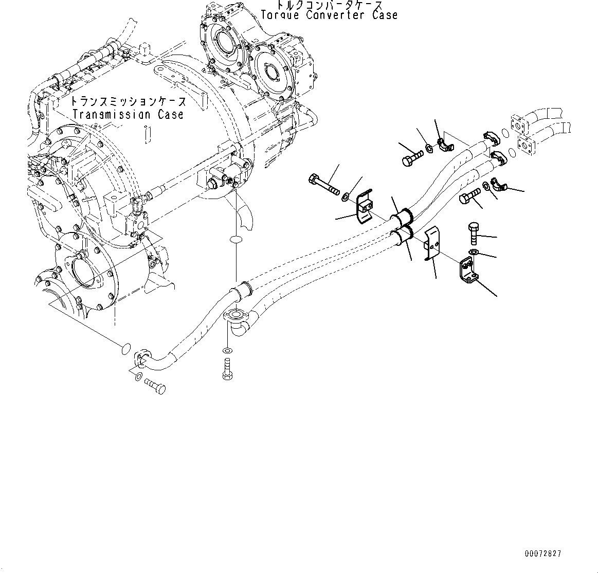 Схема запчастей Komatsu WA600-6 - ГИДРОТРАНСФОРМАТОР И ТРАНСМИССИЯ МАСЛОПРОВОДЯЩАЯ ЛИНИЯ, КРЕПЛЕНИЕ (№-) ГИДРОТРАНСФОРМАТОР И ТРАНСМИССИЯ МАСЛОПРОВОДЯЩАЯ ЛИНИЯ