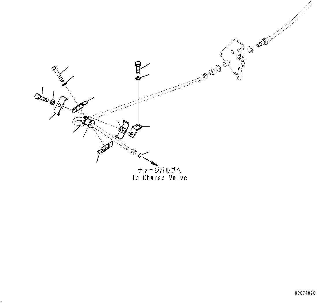 Схема запчастей Komatsu WA600-6 - ГИДРОЛИНИЯ, ГЛАВН. ТРУБЫ (/) (№-) ГИДРОЛИНИЯ