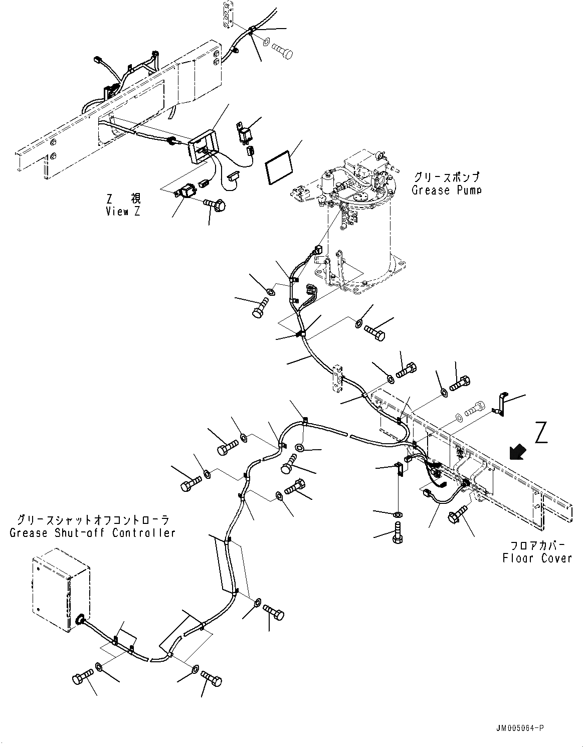 Схема запчастей Komatsu WA600-6 - УДАЛЕНН. СИСТ. СМАЗКИ ТРУБКА, ПРОВОДКА (№-) УДАЛЕНН. СИСТ. СМАЗКИ ТРУБКА