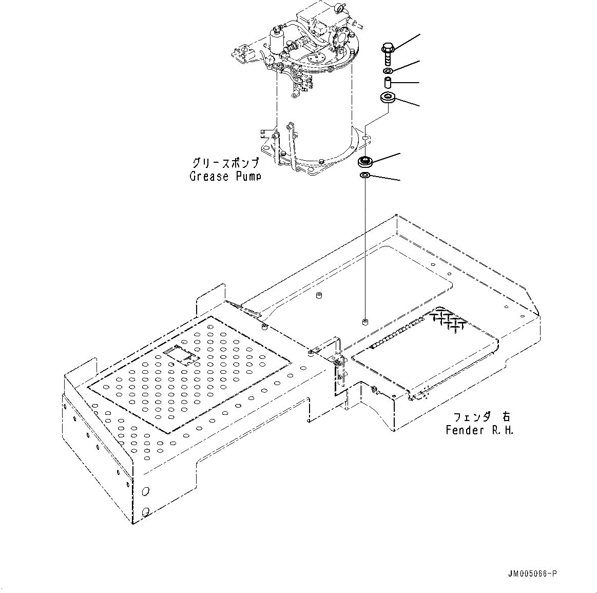Схема запчастей Komatsu WA600-6 - УДАЛЕНН. СИСТ. СМАЗКИ ТРУБКА, НАСОС СМАЗКИ КРЕПЛЕНИЕ (№-) УДАЛЕНН. СИСТ. СМАЗКИ ТРУБКА