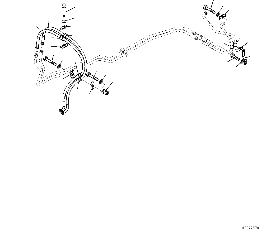 Схема запчастей Komatsu WA600-6 - ТОРМОЗНАЯ ГИДРОЛИНИЯ, СИСТЕМА ТРУБ ОХЛАЖДЕНИЯ (/) (№8-) ТОРМОЗНАЯ ГИДРОЛИНИЯ, С ТОРМОЗ. МАСЛ. СИСТЕМА ОХЛАЖДЕНИЯ