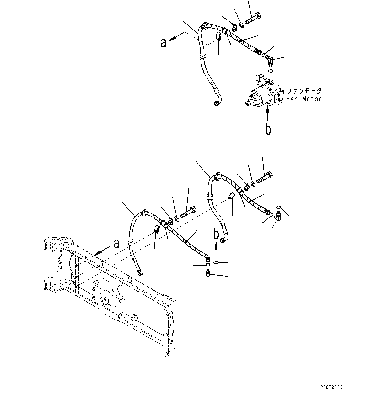 Схема запчастей Komatsu WA600-6 - КАПОТ, МОТОР ВЕНТИЛЯТОРА ТРУБЫ (№8-) КАПОТ, VHMS, ЗАДН. КРЫЛО