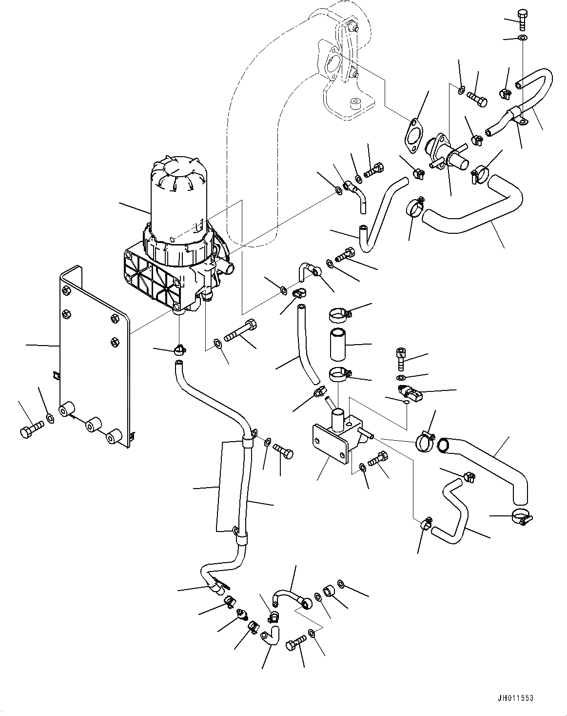 Схема запчастей Komatsu PC490LC-11 - ВПУСК ВОЗДУХА БЛОК, KOMATSU ЗАКРЫТ.D CRANKКОРПУС ВЕНТИЛЯТОРILATION (KCCV) (№8-) ВПУСК ВОЗДУХА БЛОК