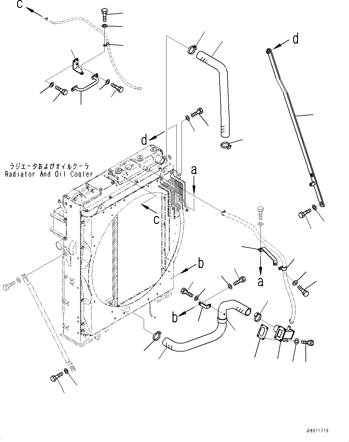 Схема запчастей Komatsu PC490LC-11 - СИСТЕМА ОХЛАЖДЕНИЯ, СТОЙКА (№8-8) СИСТЕМА ОХЛАЖДЕНИЯ