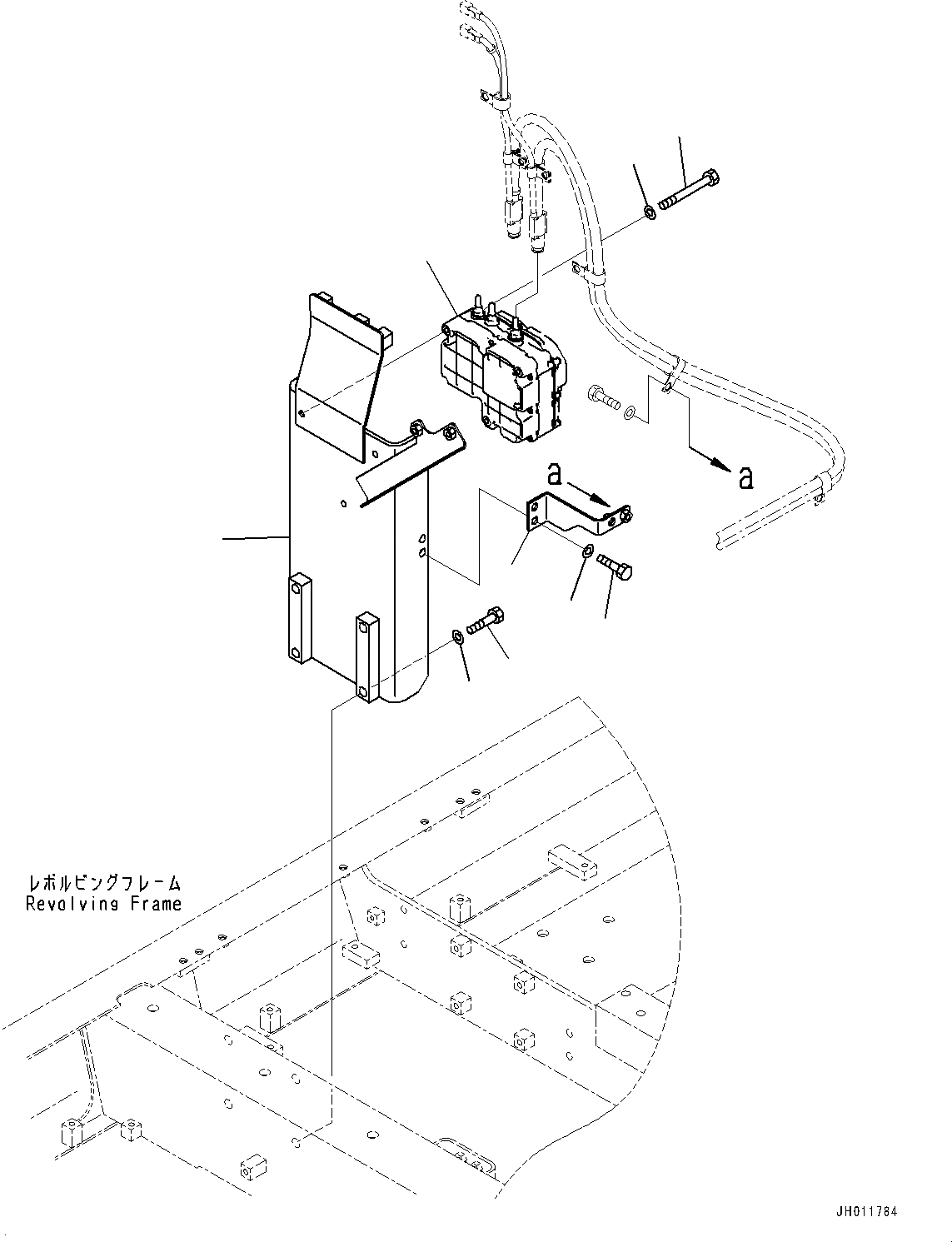 Схема запчастей Komatsu PC490LC-11 - DEF ТРУБЫ, ПОДАЮЩ. MODULE КРЕПЛЕНИЕ (№8-) DEF ТРУБЫ