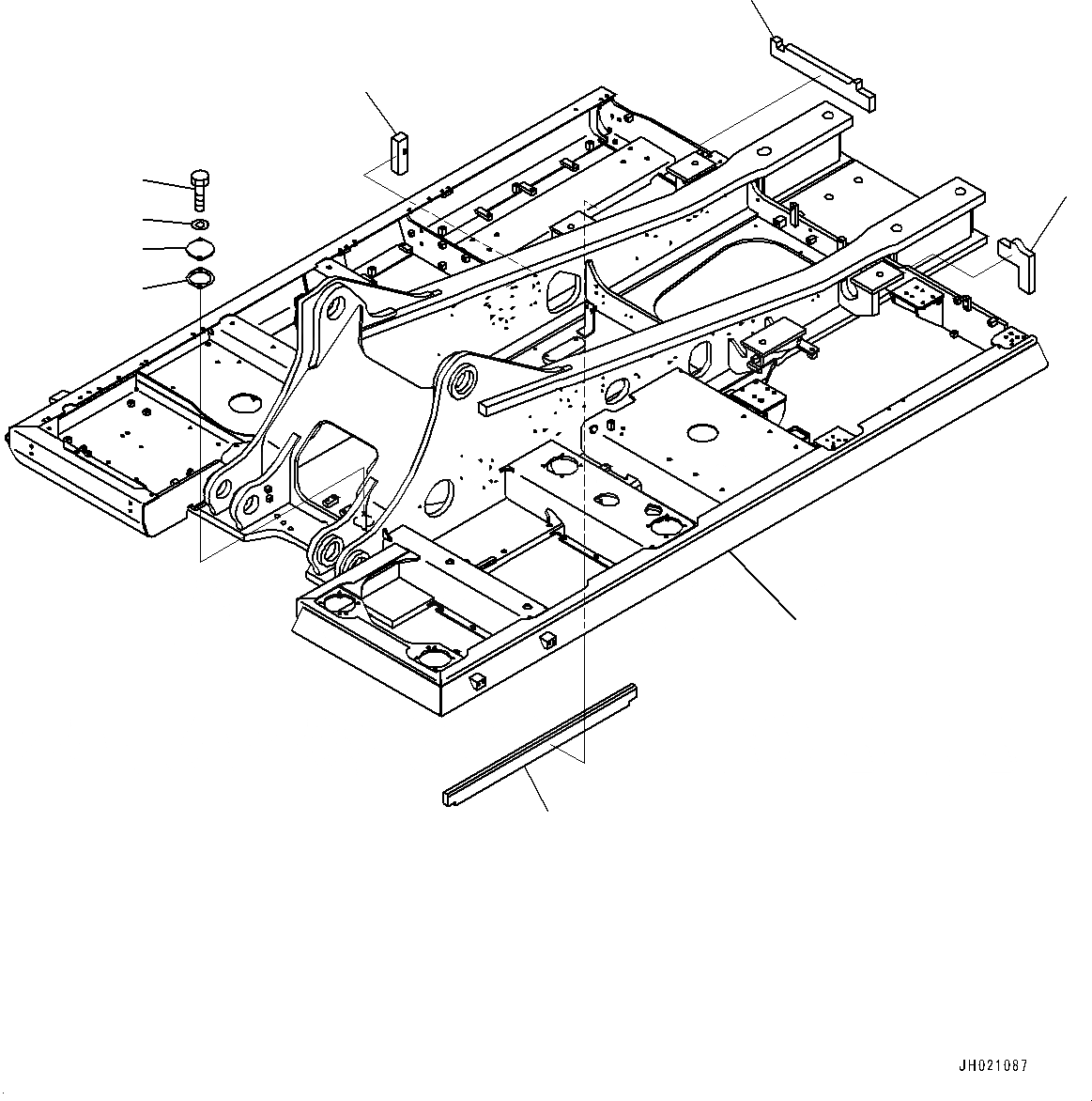 Схема запчастей Komatsu PC490LC-11 - ПАЛЕЦ СТРЕЛЫ(№8-) СТРЕЛА НИЖН. ПАЛЕЦ