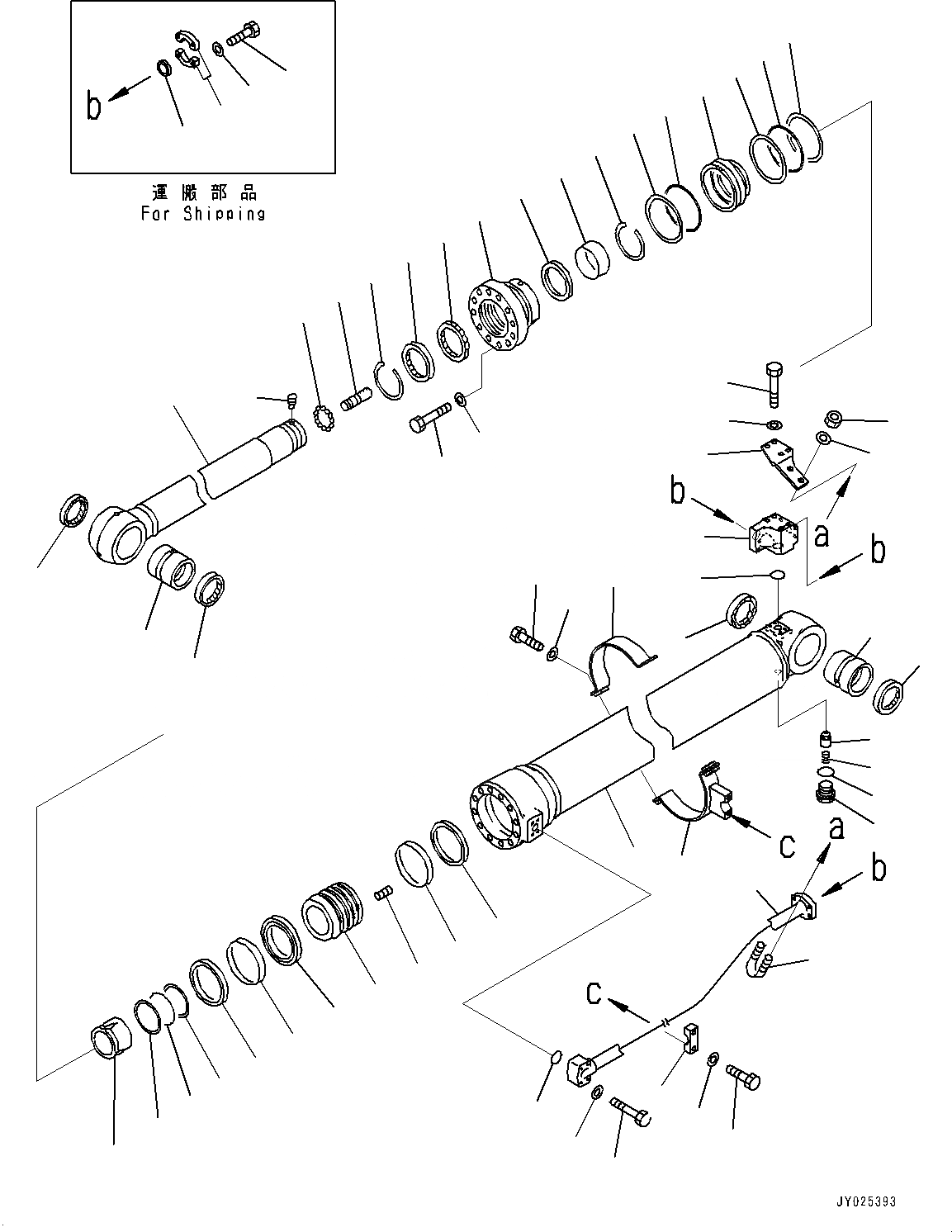 Схема запчастей Komatsu PC490LC-11 - ЦИЛИНДР РУКОЯТИ(№8-) ЦИЛИНДР РУКОЯТИ