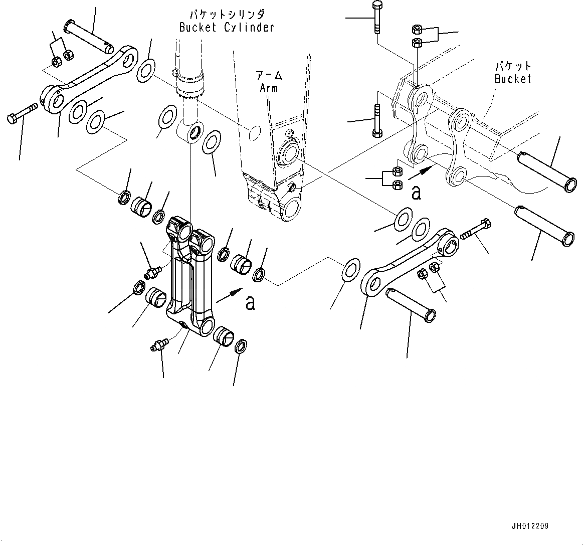 Схема запчастей Komatsu PC490LC-11 - РУКОЯТЬ, СОЕДИНЕНИЕ КОВША (№8-8) РУКОЯТЬ, MM, -НАВЕСН. ОБОРУД, ГИДРОМОЛОТ