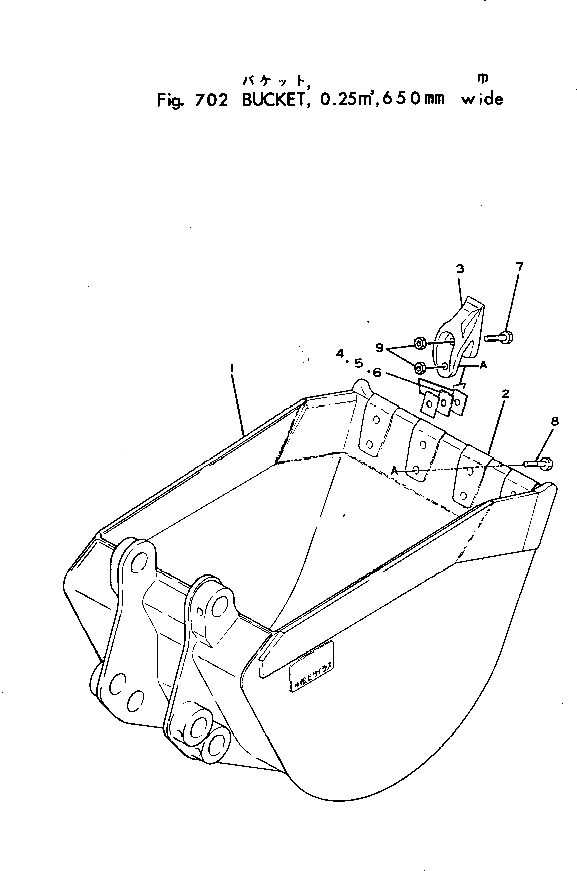 Схема запчастей Komatsu 10-HT-1 - КОВШ¤ . M¤ MM ШИР. РАБОЧЕЕ ОБОРУДОВАНИЕ