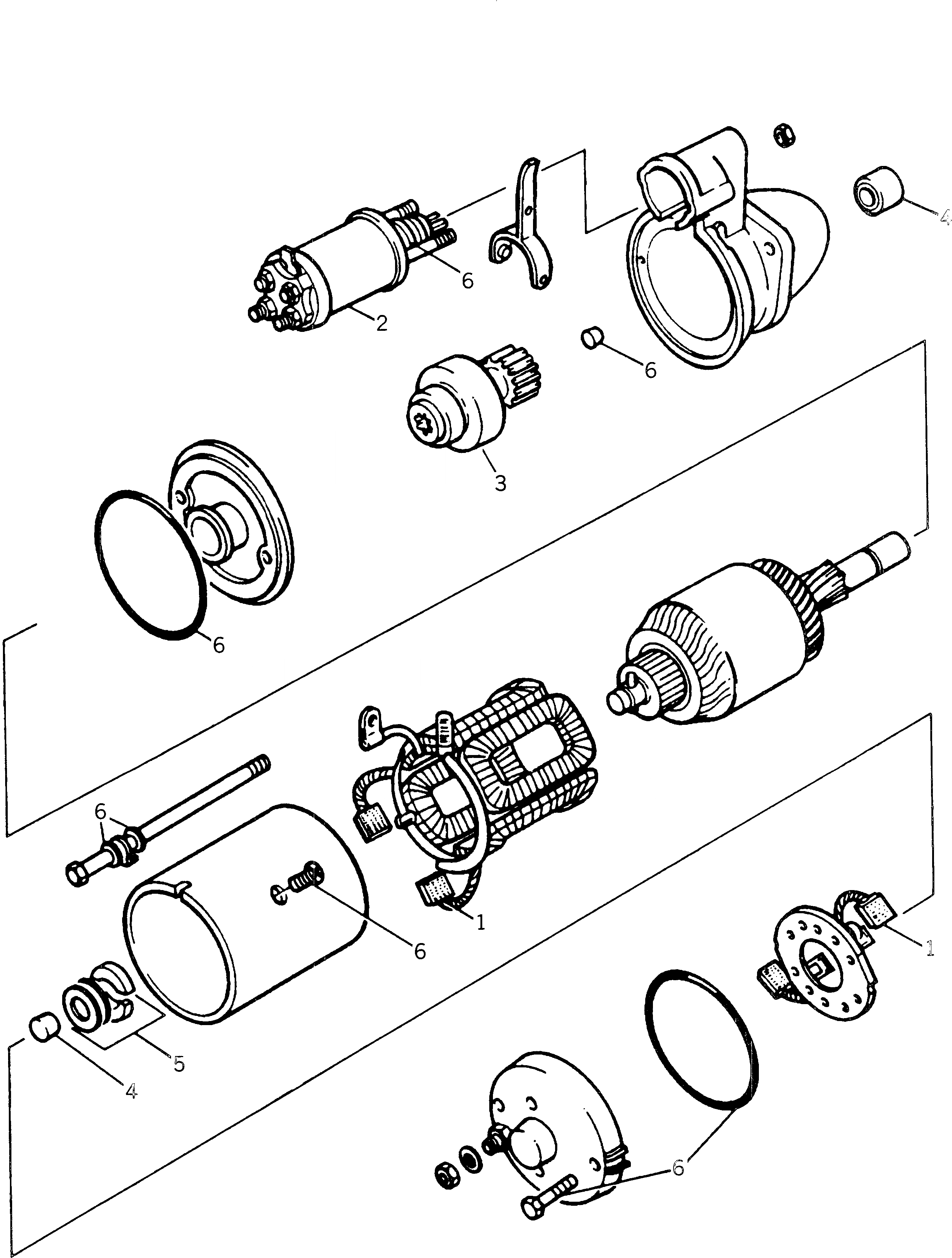 Схема запчастей Komatsu 1004-4TR - СТАРТЕР ЭЛЕКТРИКА
