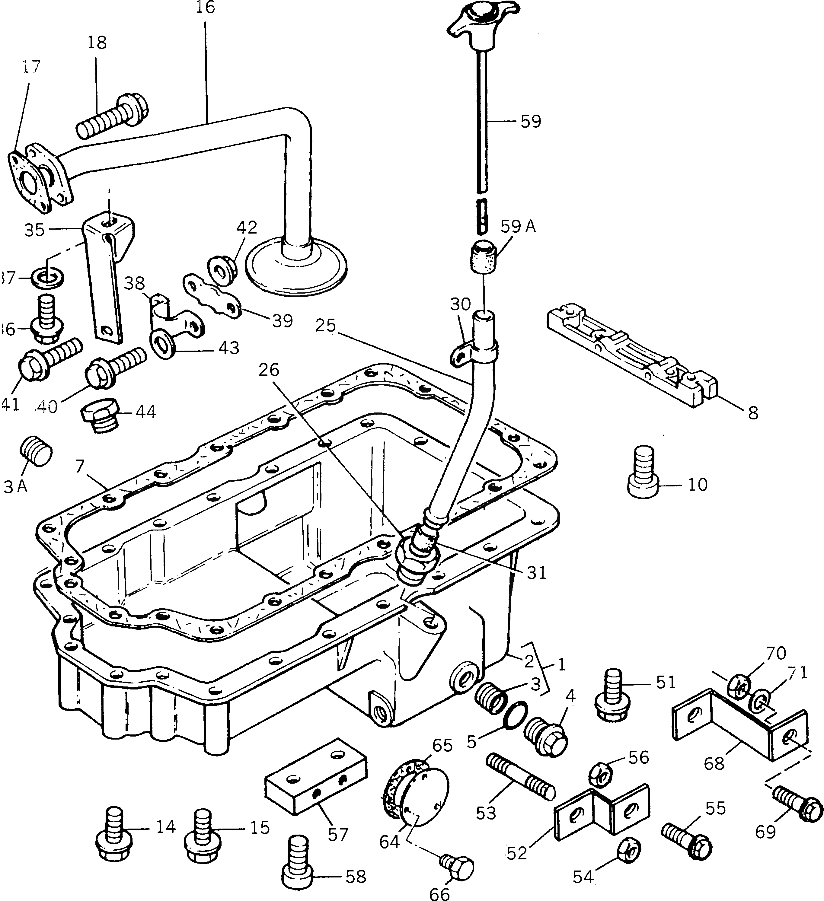 Схема запчастей Komatsu 1004-4TLR - СИСТЕМА СМАЗКИ МАСЛ. НАСОС БЛОК ЦИЛИНДРОВ