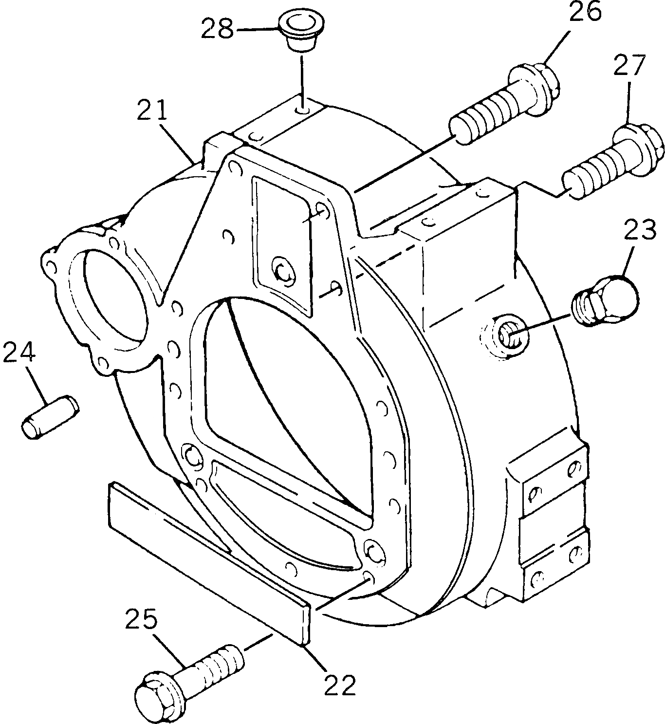 Схема запчастей Komatsu 1006-6T-C - КАРТЕР МАХОВИКА БЛОК ЦИЛИНДРОВ