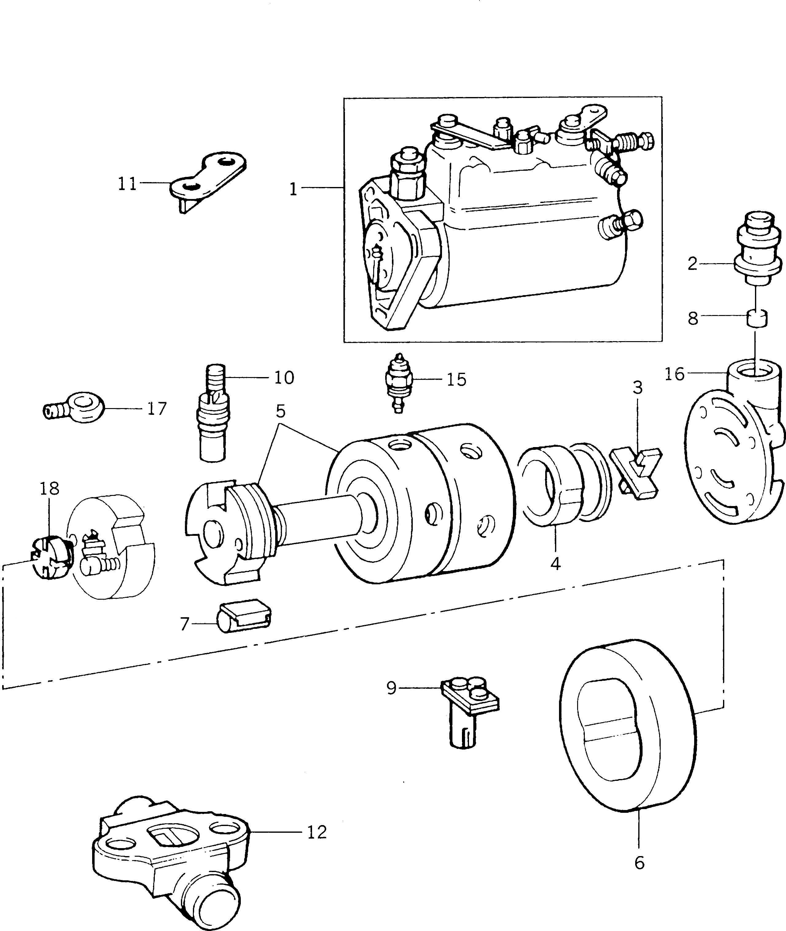 Схема запчастей Komatsu 1006-6TLR - ТОПЛ. НАСОС ТОПЛИВН. СИСТЕМА