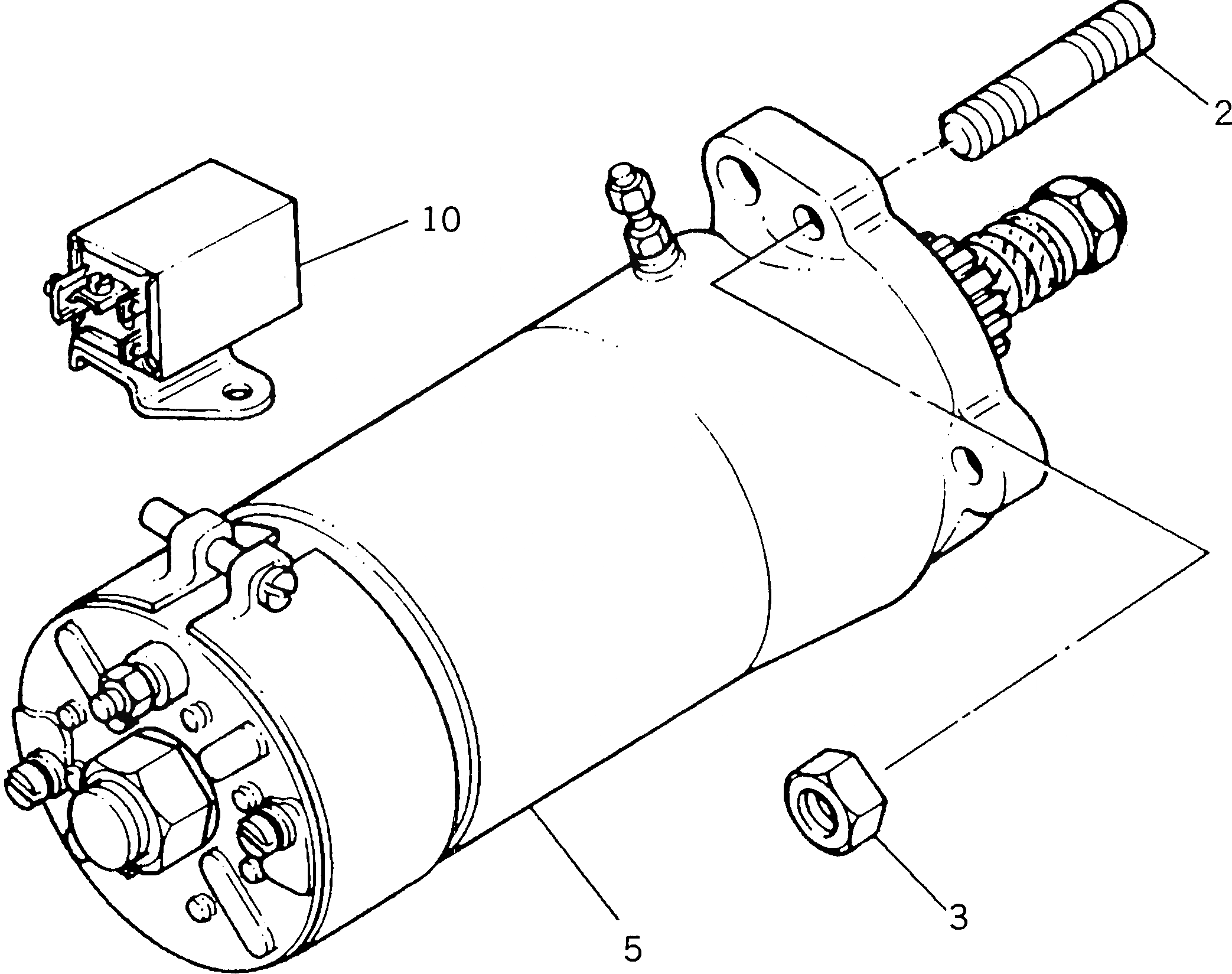 Схема запчастей Komatsu 1006-6T2 - STARTINGING МОТОР И КРЕПЛЕНИЕ(№U8W-.) ЭЛЕКТРИКА