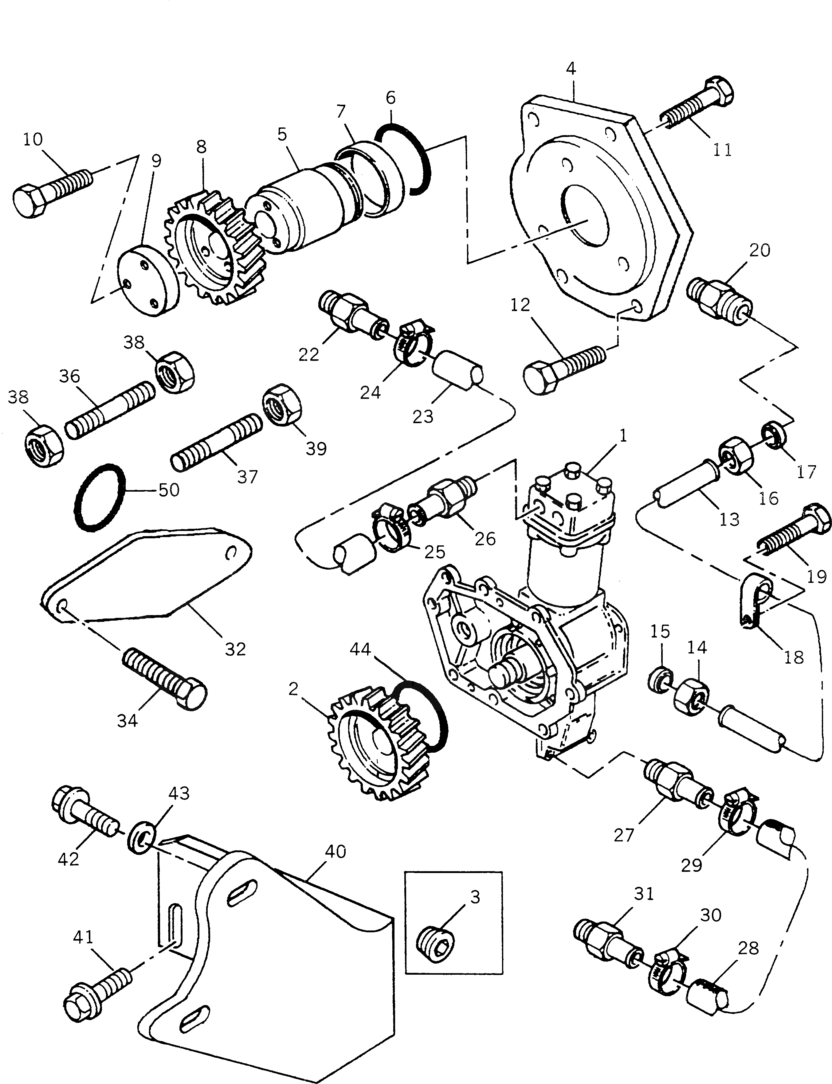 Схема запчастей Komatsu 1006-6TLR2-PW - ЛИНИЯ КОМПРЕССОРА(№U78A-) АКСЕССУАРЫ