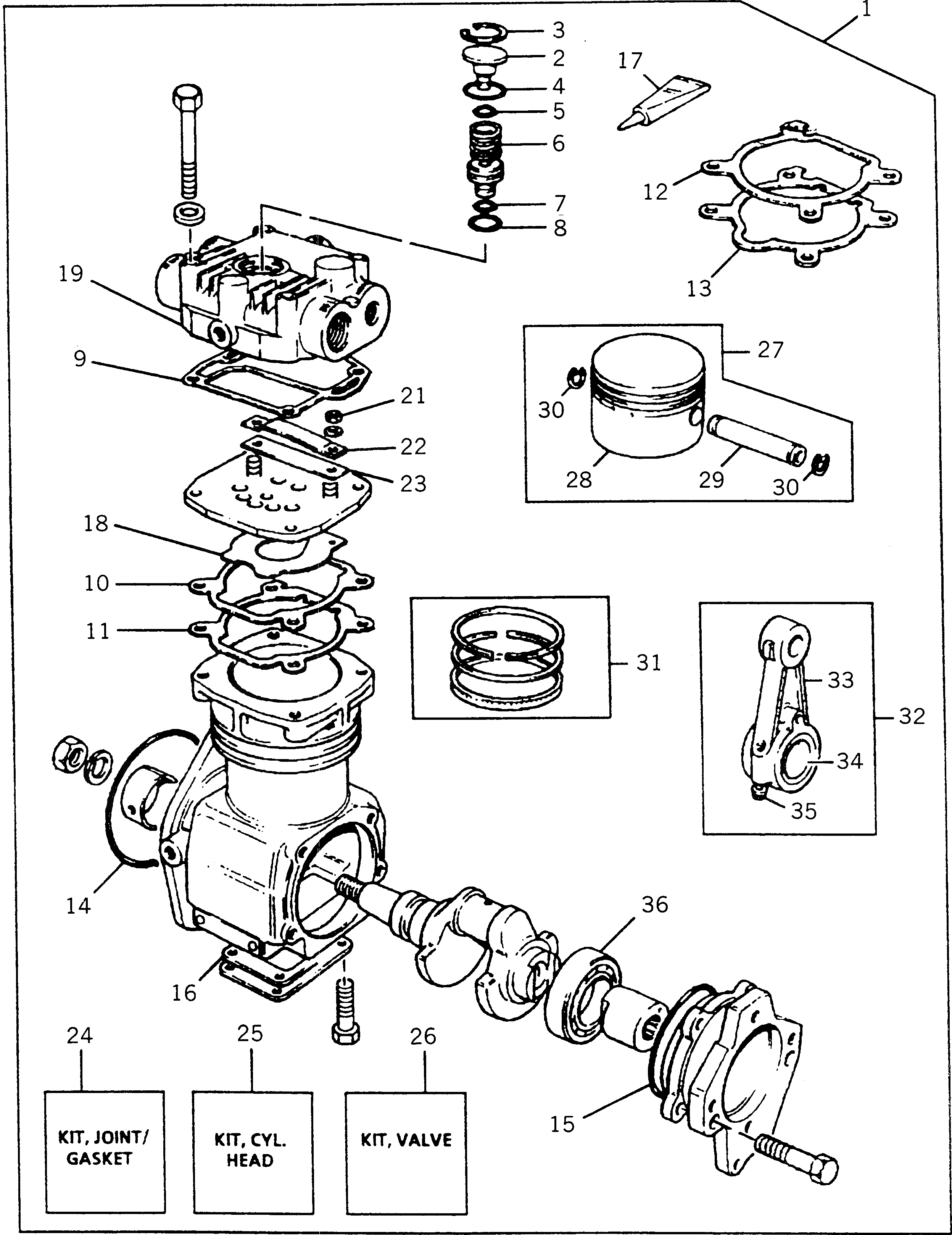Схема запчастей Komatsu 1006-6TLR2-PW - КОМПРЕССОР(№U78A-) АКСЕССУАРЫ