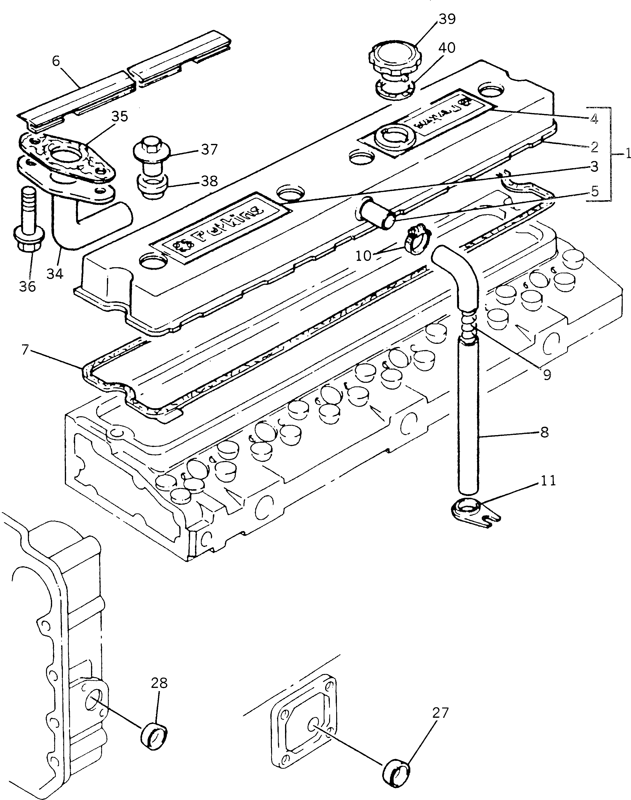 Схема запчастей Komatsu 1006-6TLR2 - ГОЛОВКА ЦИЛИНДРОВ COVER ГОЛОВКА ЦИЛИНДРОВ