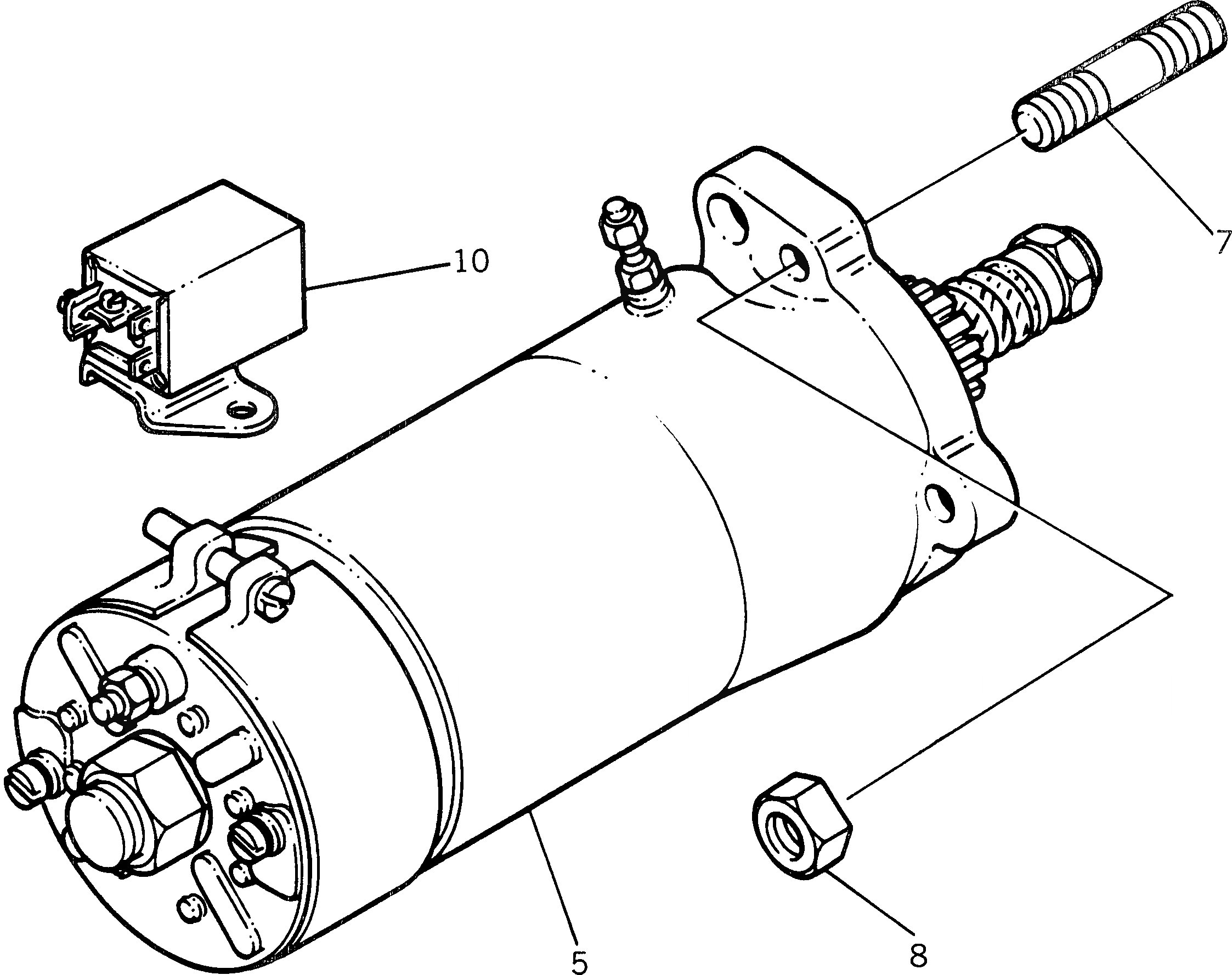 Схема запчастей Komatsu 1006-6TLR2 - СТАРТЕР И КРЕПЛЕНИЕ АКСЕССУАРЫ