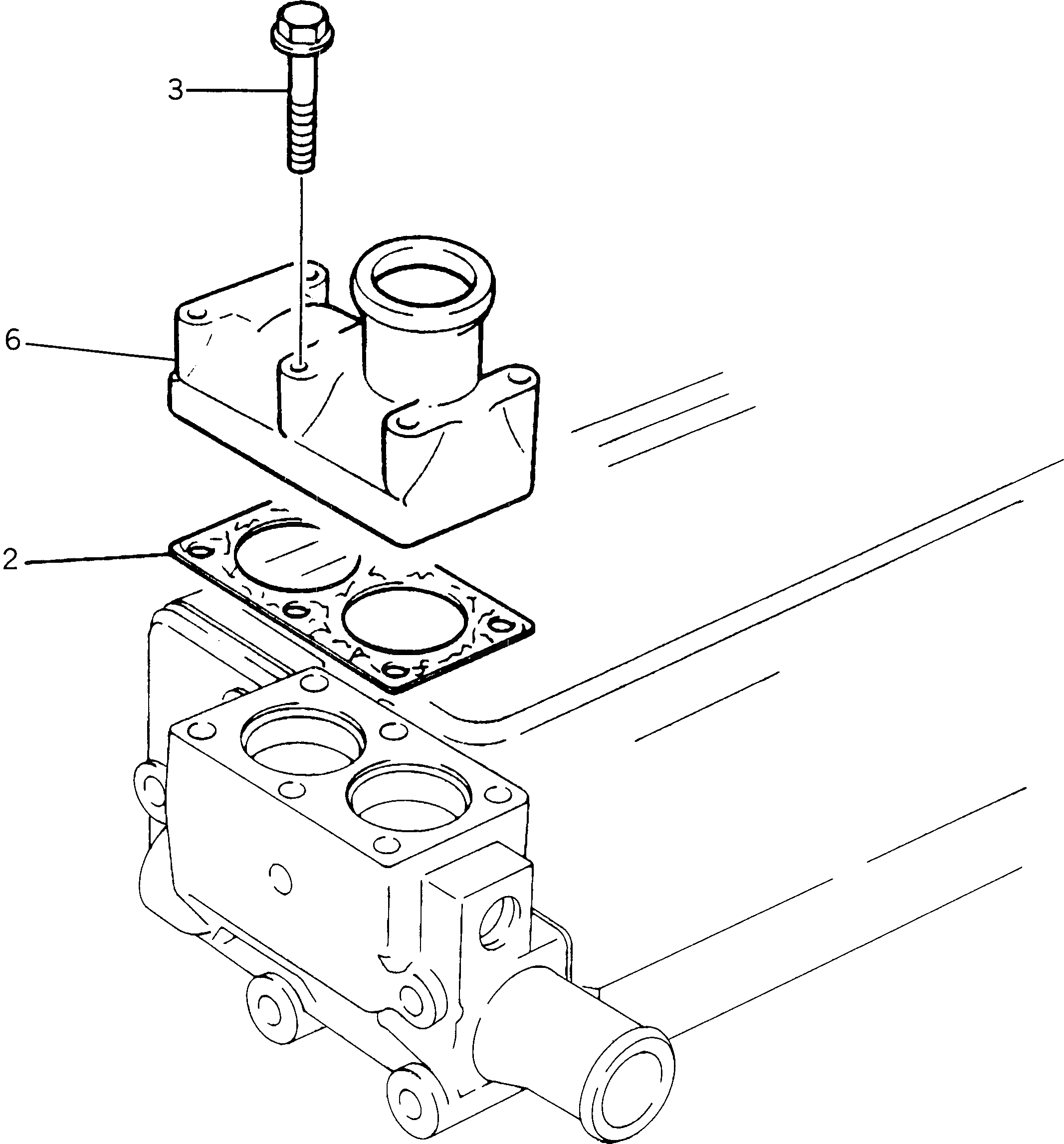 Схема запчастей Komatsu 1006-6T-A - ВОДН. ВЫПУСКН. И ВХОДН. ГОЛОВКА ЦИЛИНДРОВ