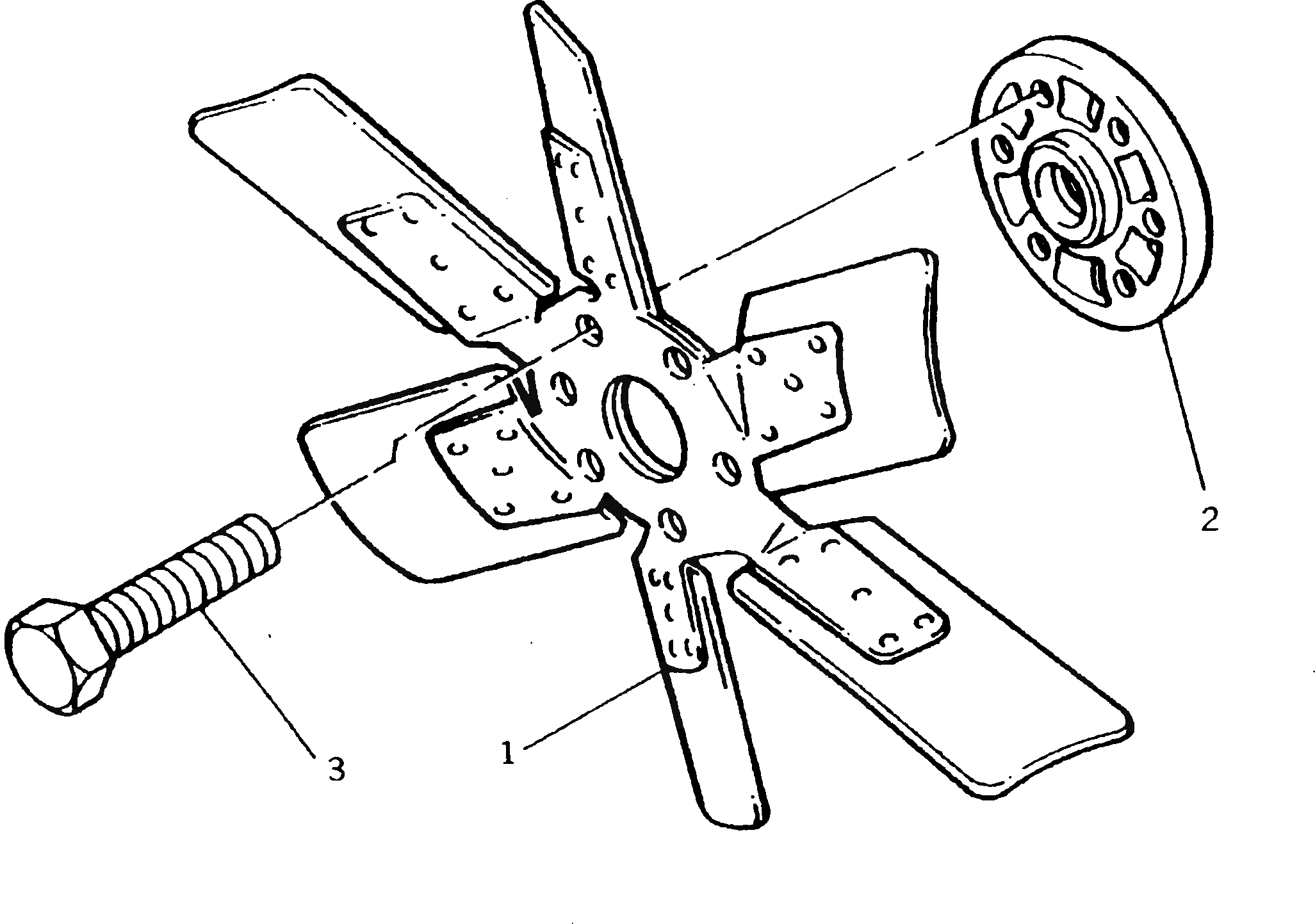 Схема запчастей Komatsu 1006-6T-D - ВЕНТИЛЯТОР И УПЛОТНЕНИЯ СИСТЕМА ОХЛАЖДЕНИЯ